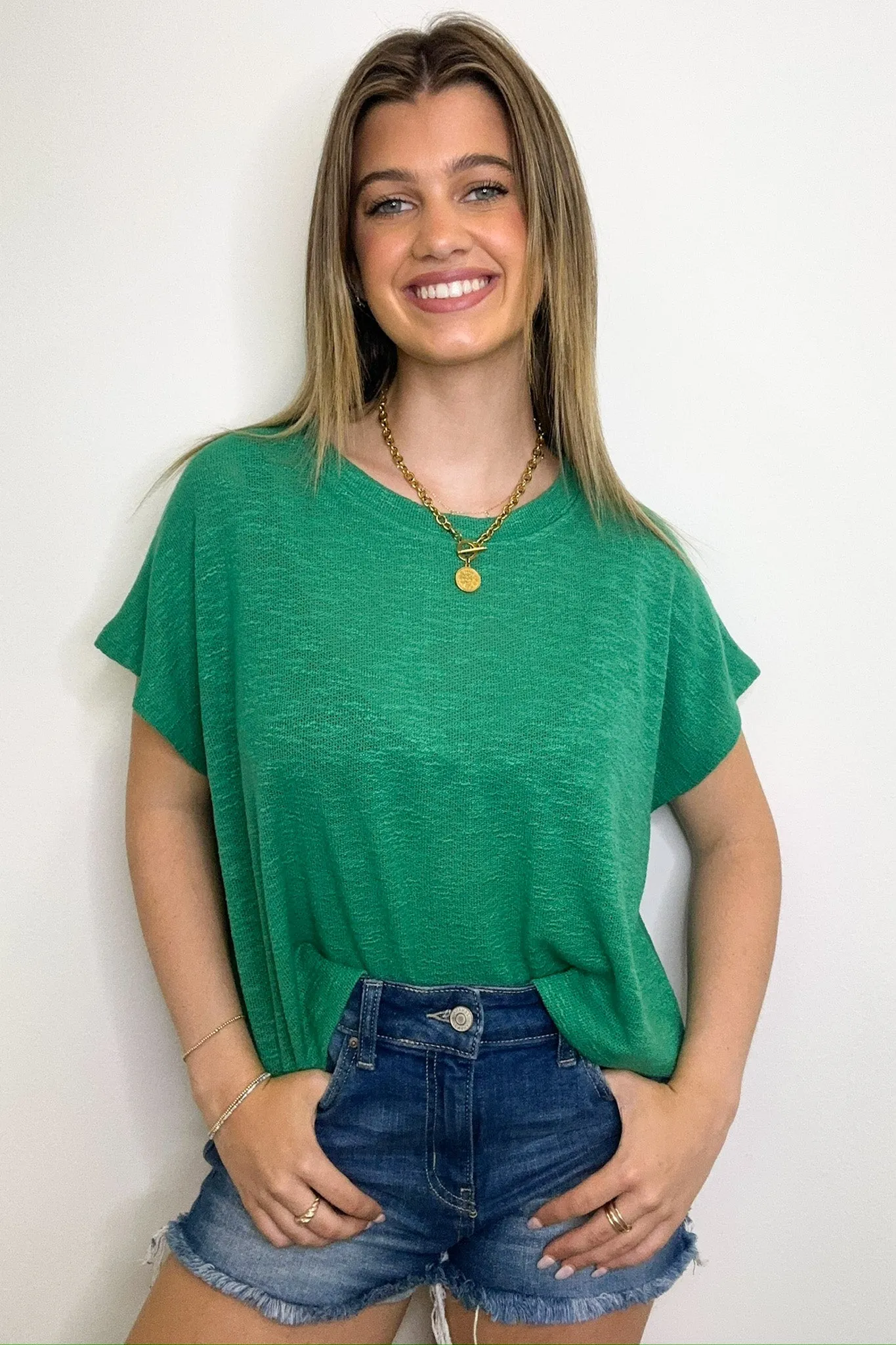 New Flow Short Sleeve Round Neck Top - BACK IN STOCK