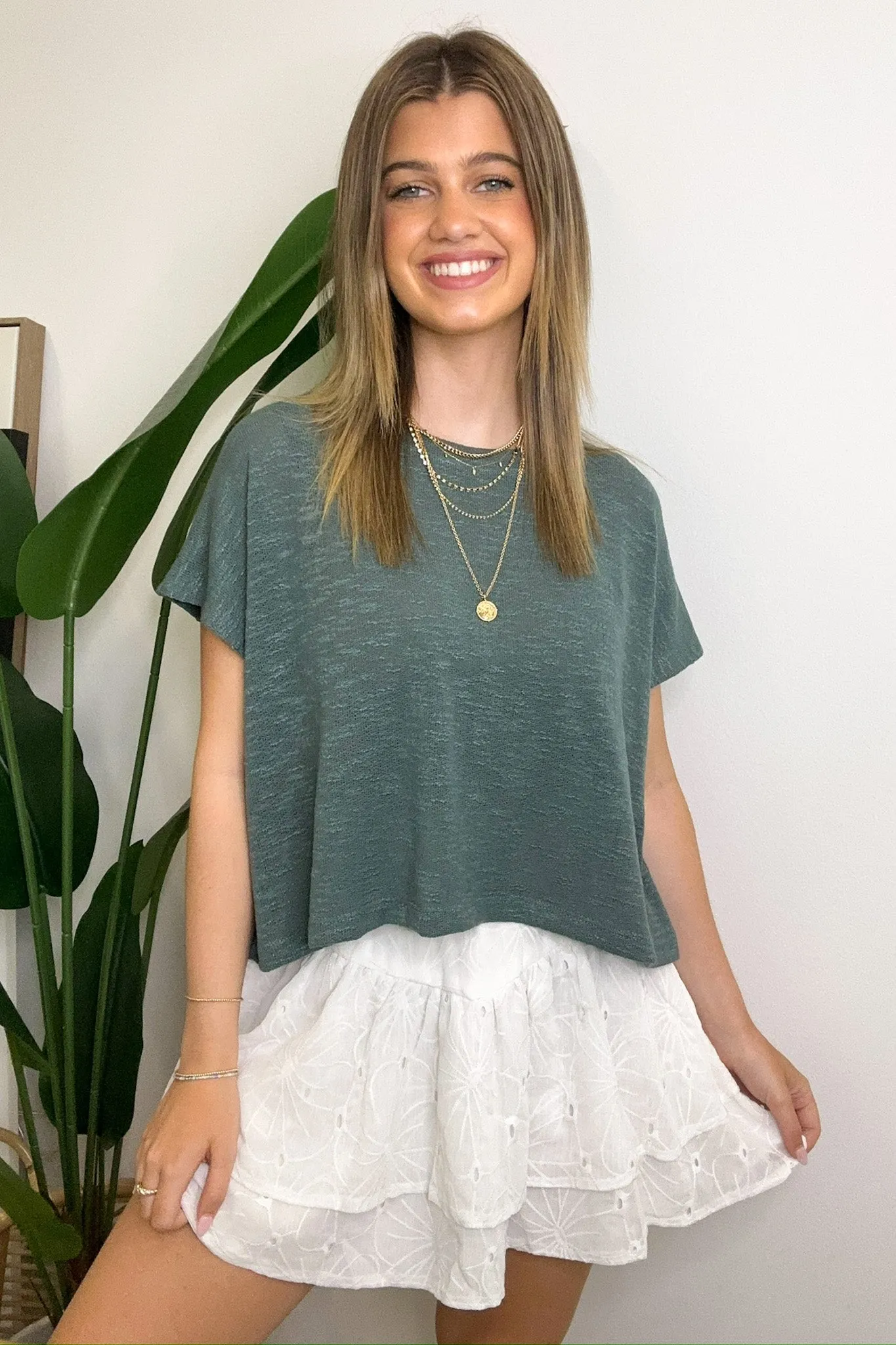 New Flow Short Sleeve Round Neck Top - BACK IN STOCK