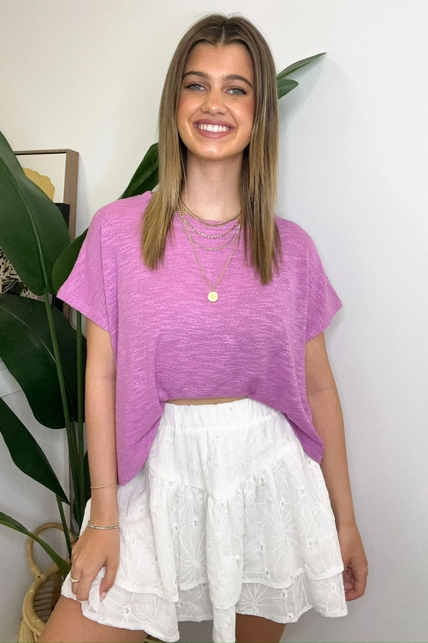New Flow Short Sleeve Round Neck Top - BACK IN STOCK