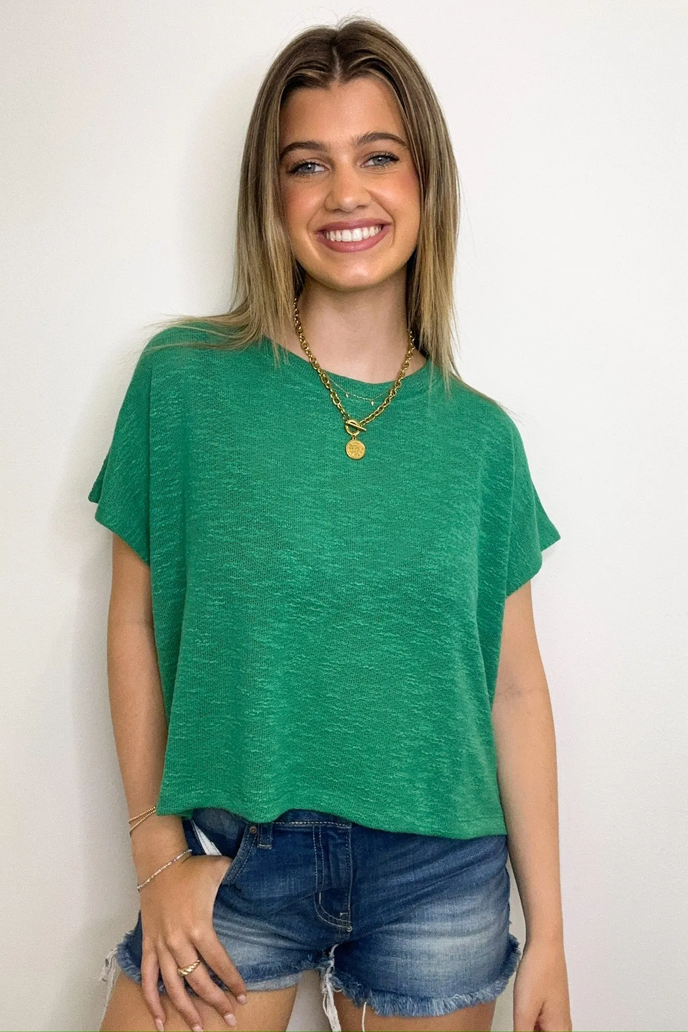 New Flow Short Sleeve Round Neck Top - BACK IN STOCK