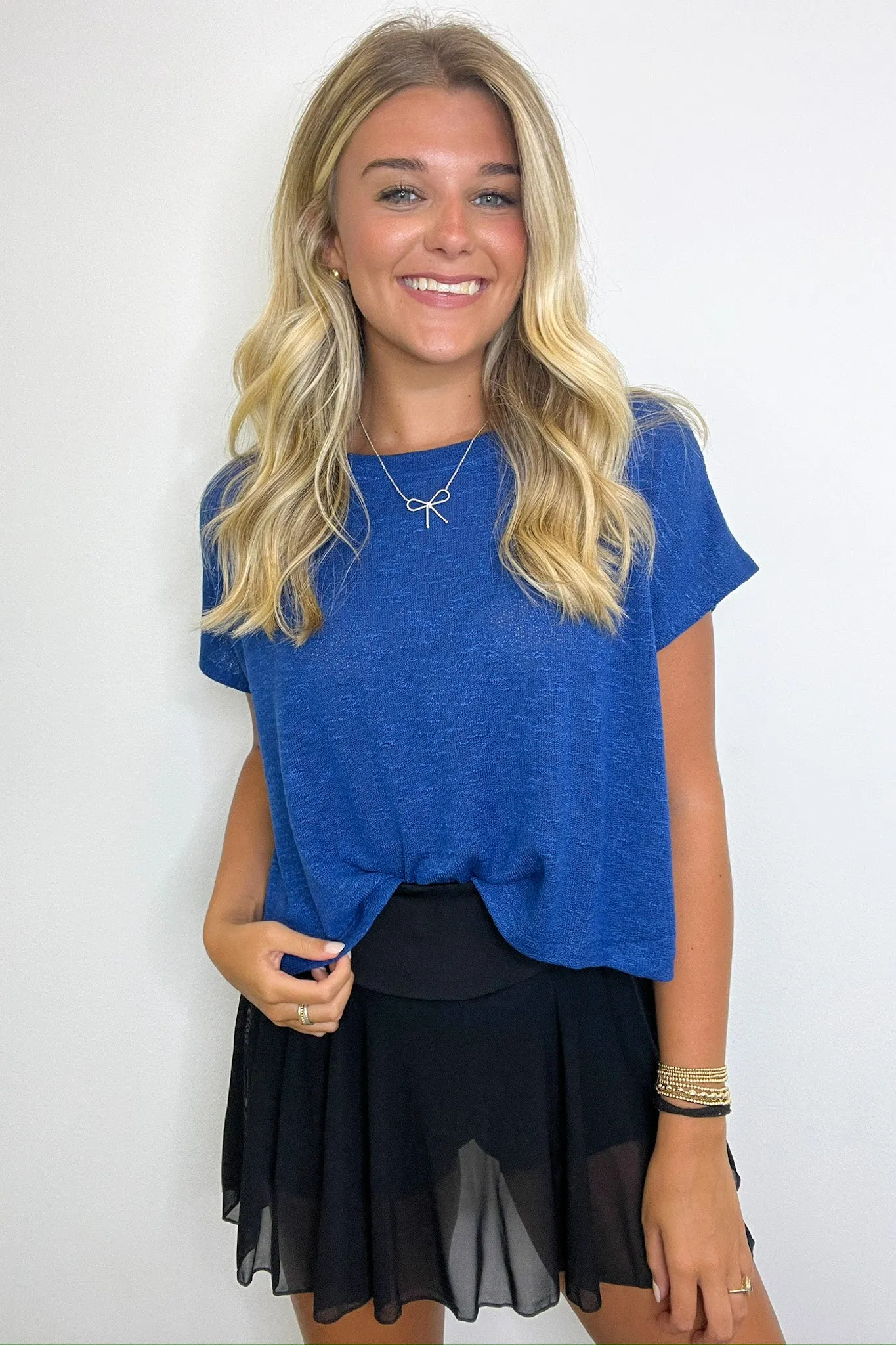 New Flow Short Sleeve Round Neck Top - BACK IN STOCK
