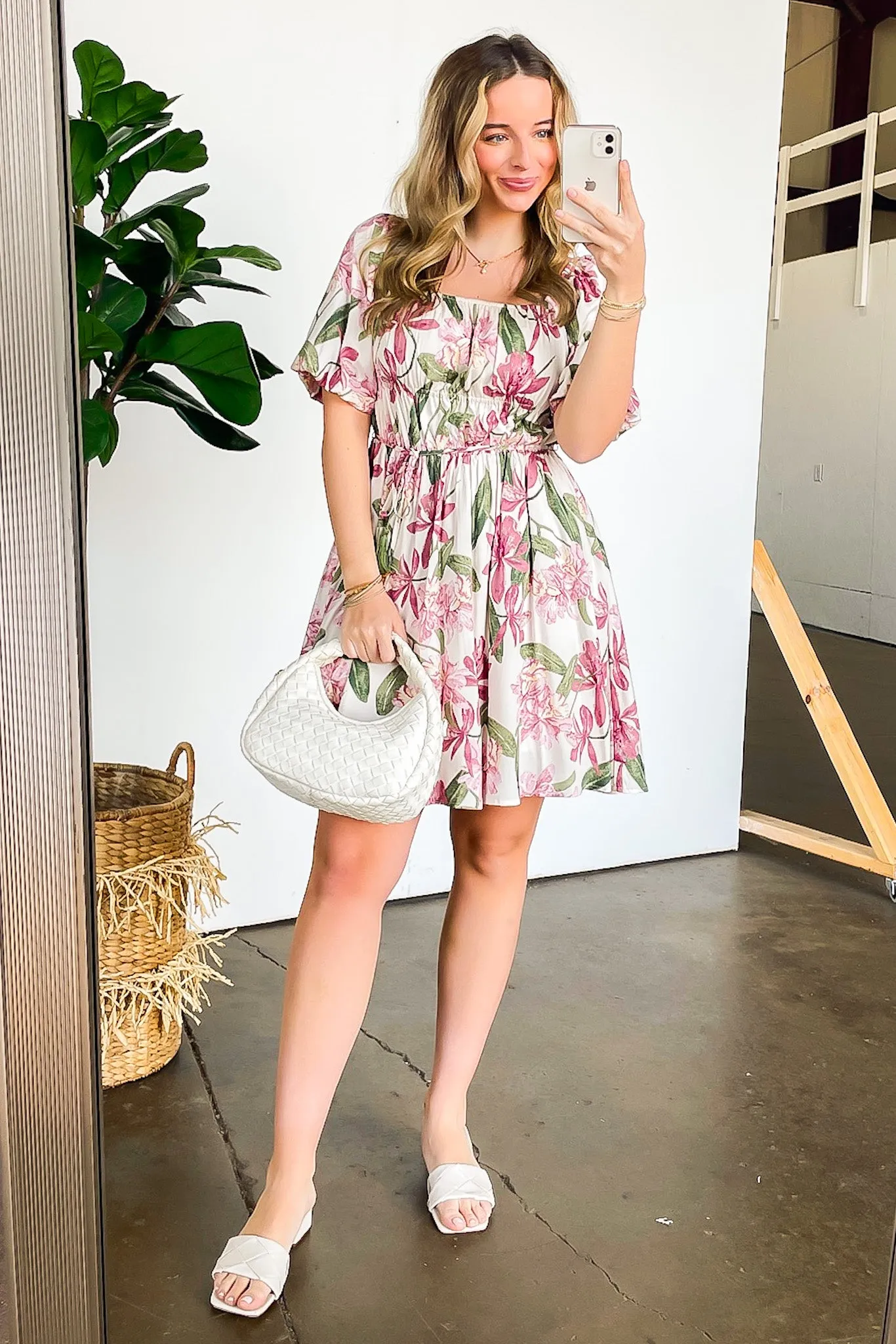 Notorious Refinement Floral Puff Sleeve Dress