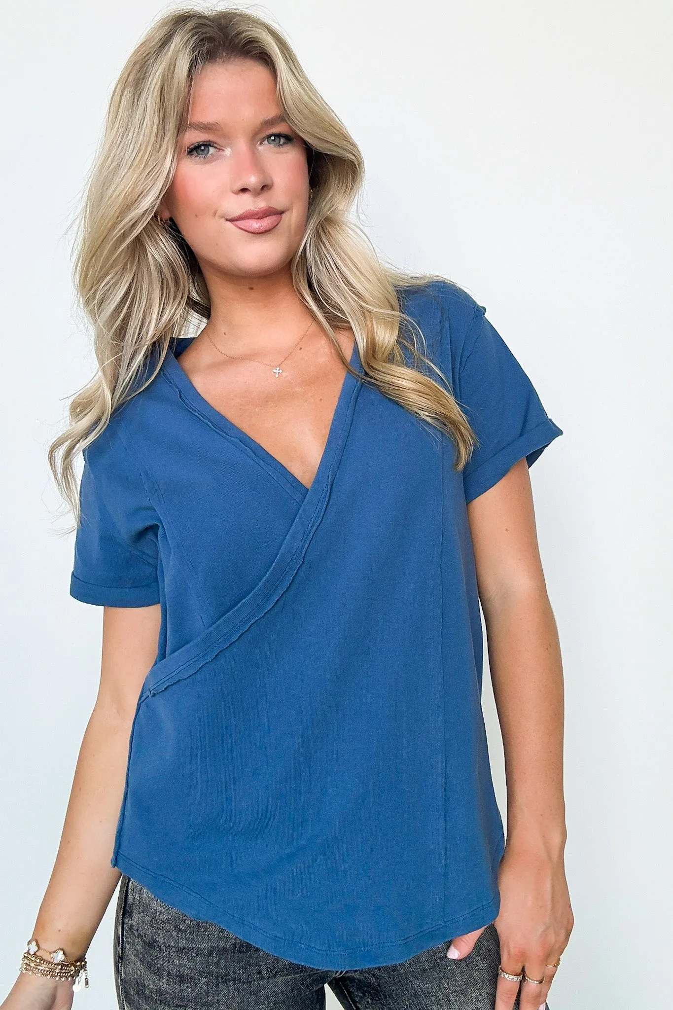 Novah Surplice Wrap Top