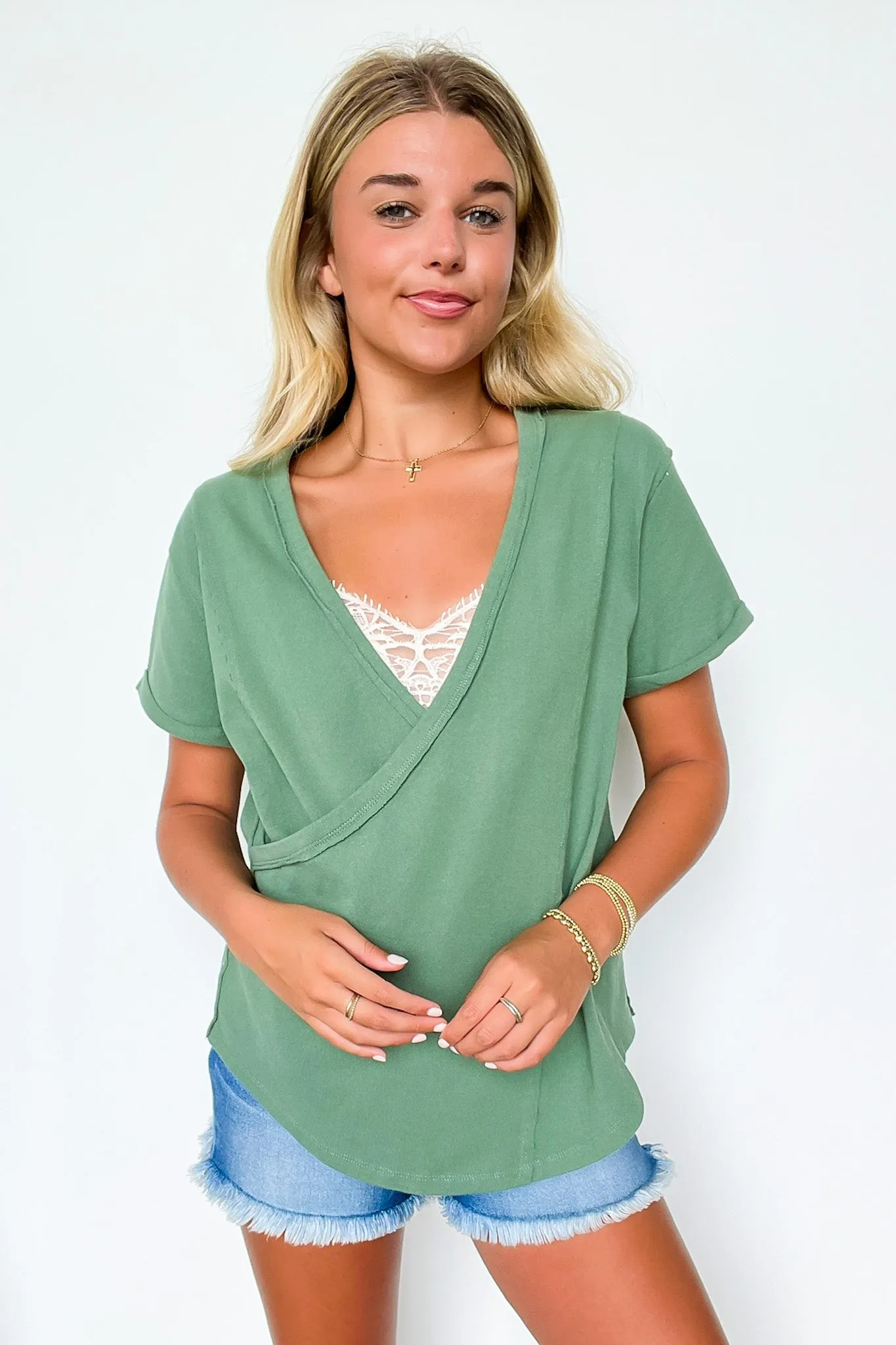 Novah Surplice Wrap Top