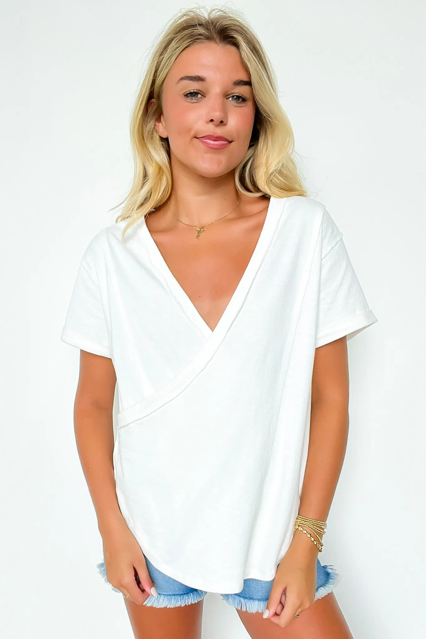 Novah Surplice Wrap Top