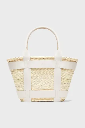 Off White Raffia Maxi Santorini Bag