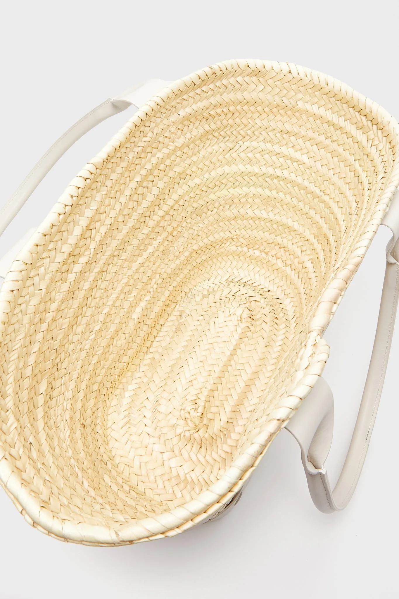 Off White Raffia Maxi Santorini Bag