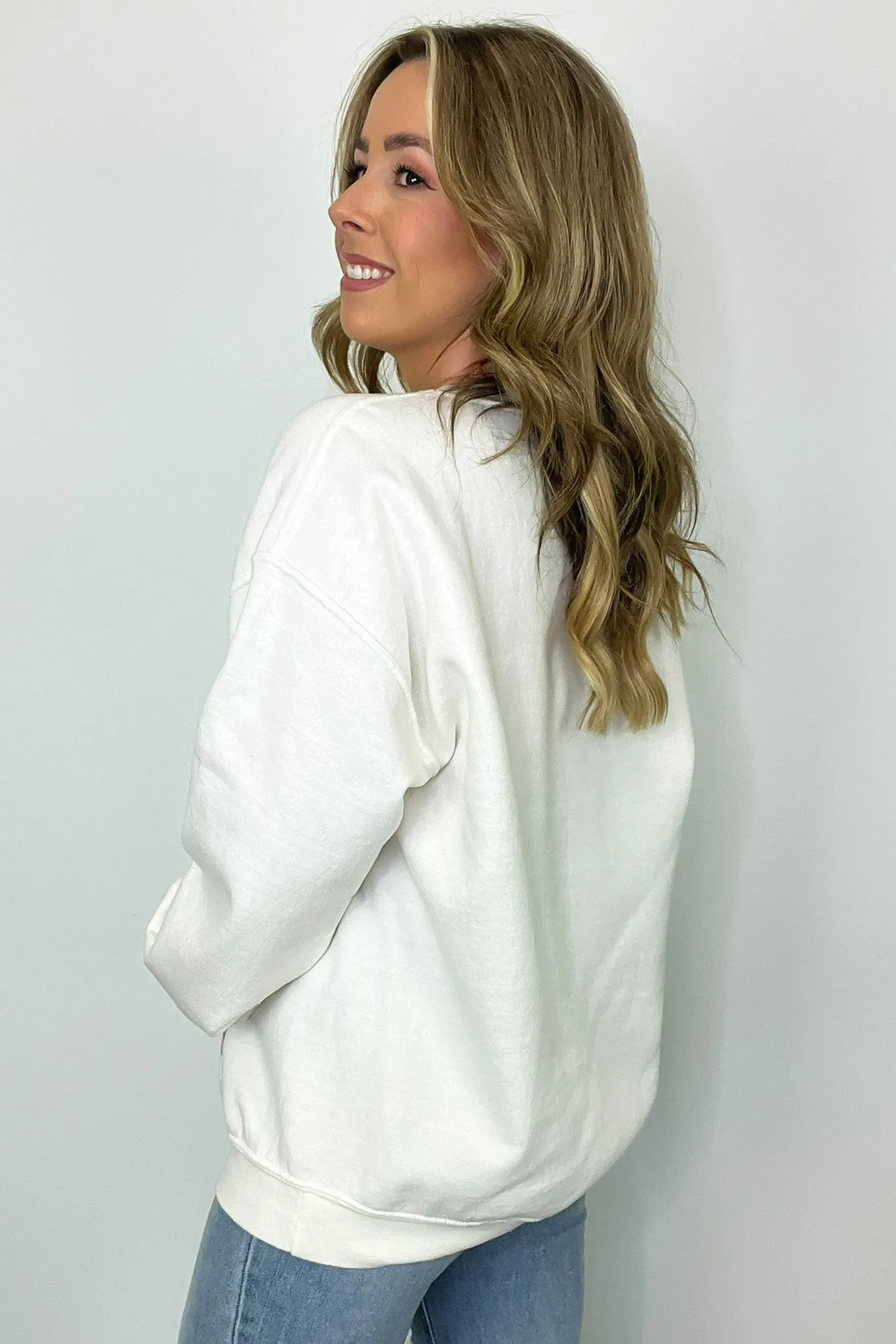 Paris Croissant Graphic Oversized Pullover - FINAL SALE