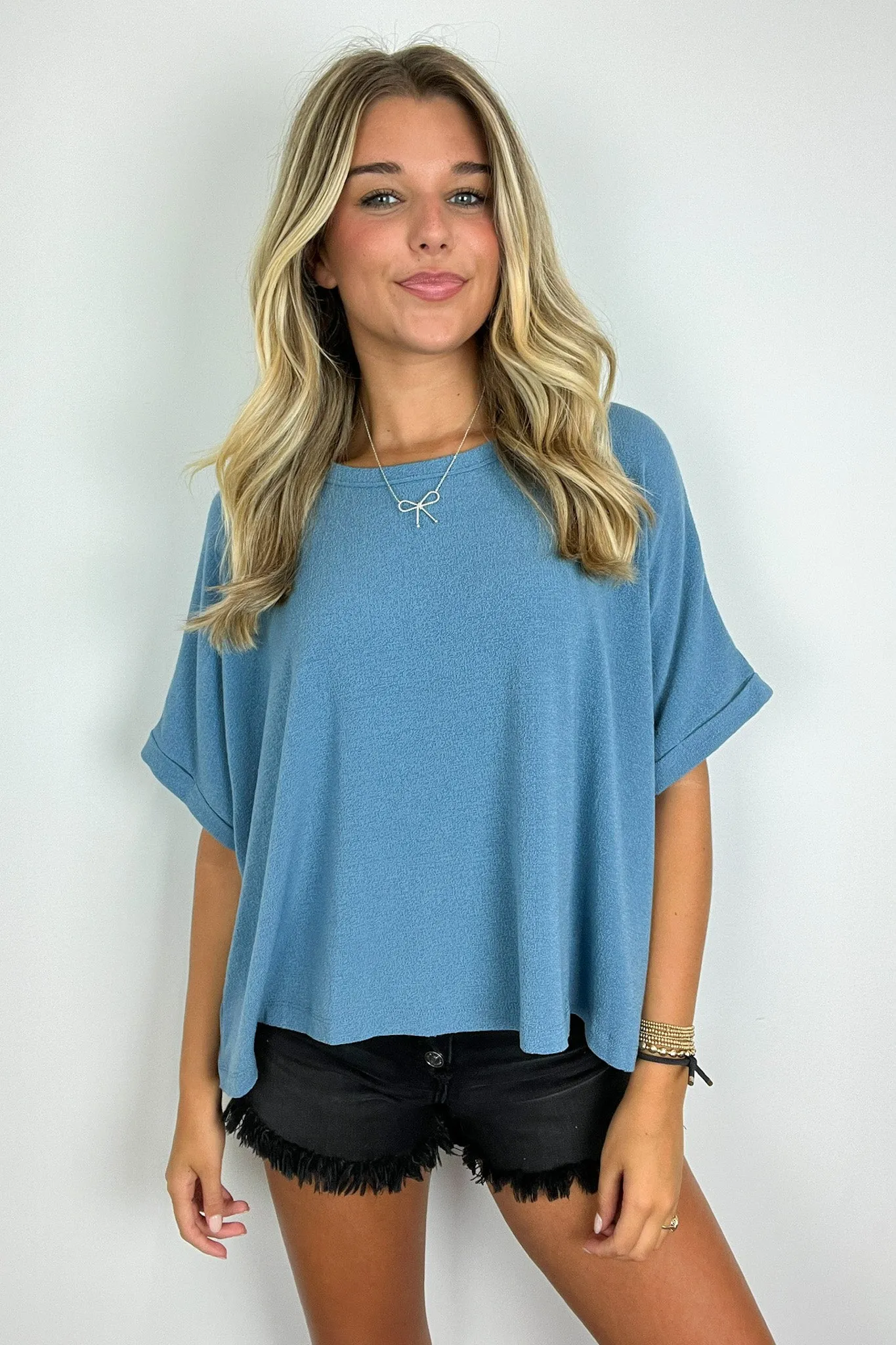 Paula Relaxed Cuffed Sleeve Top - FINAL SALE