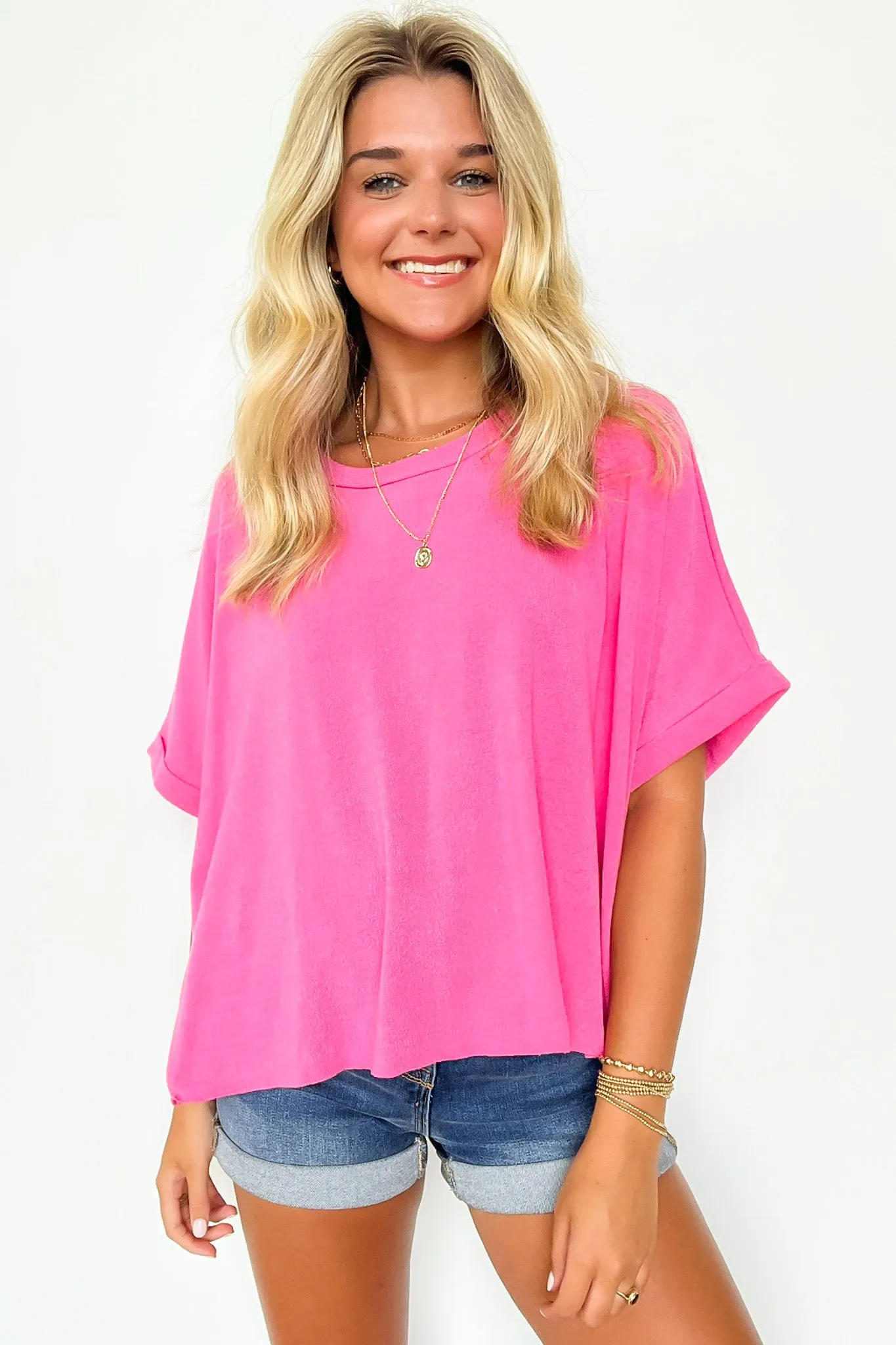 Paula Relaxed Cuffed Sleeve Top - FINAL SALE