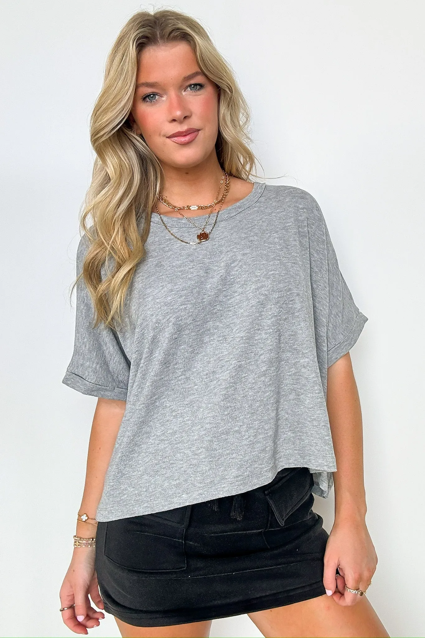 Paula Relaxed Cuffed Sleeve Top - FINAL SALE