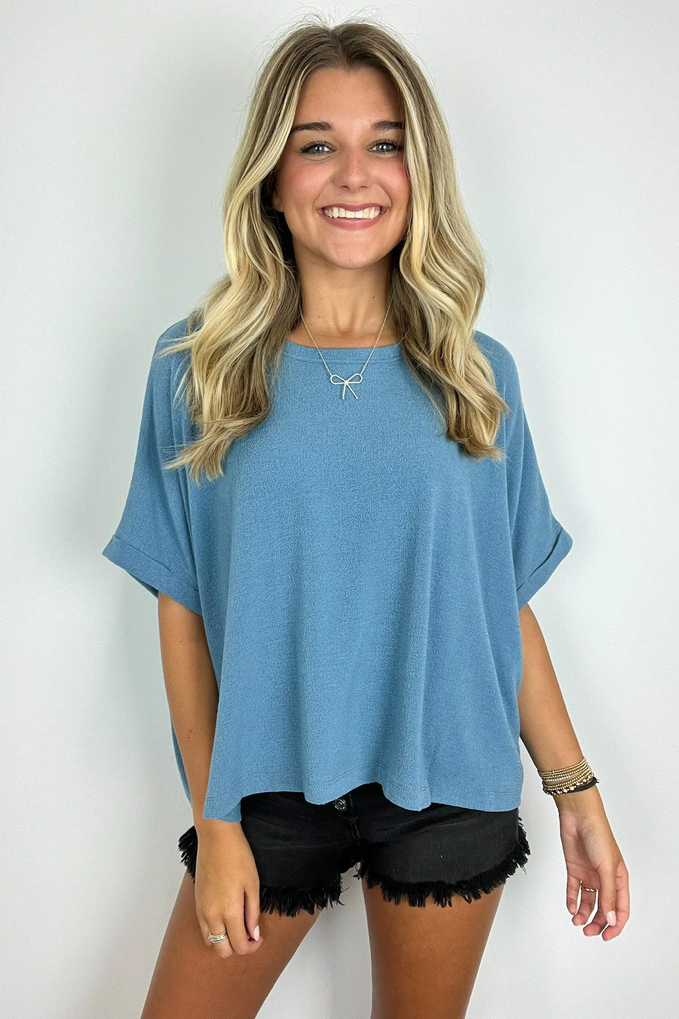 Paula Relaxed Cuffed Sleeve Top - FINAL SALE
