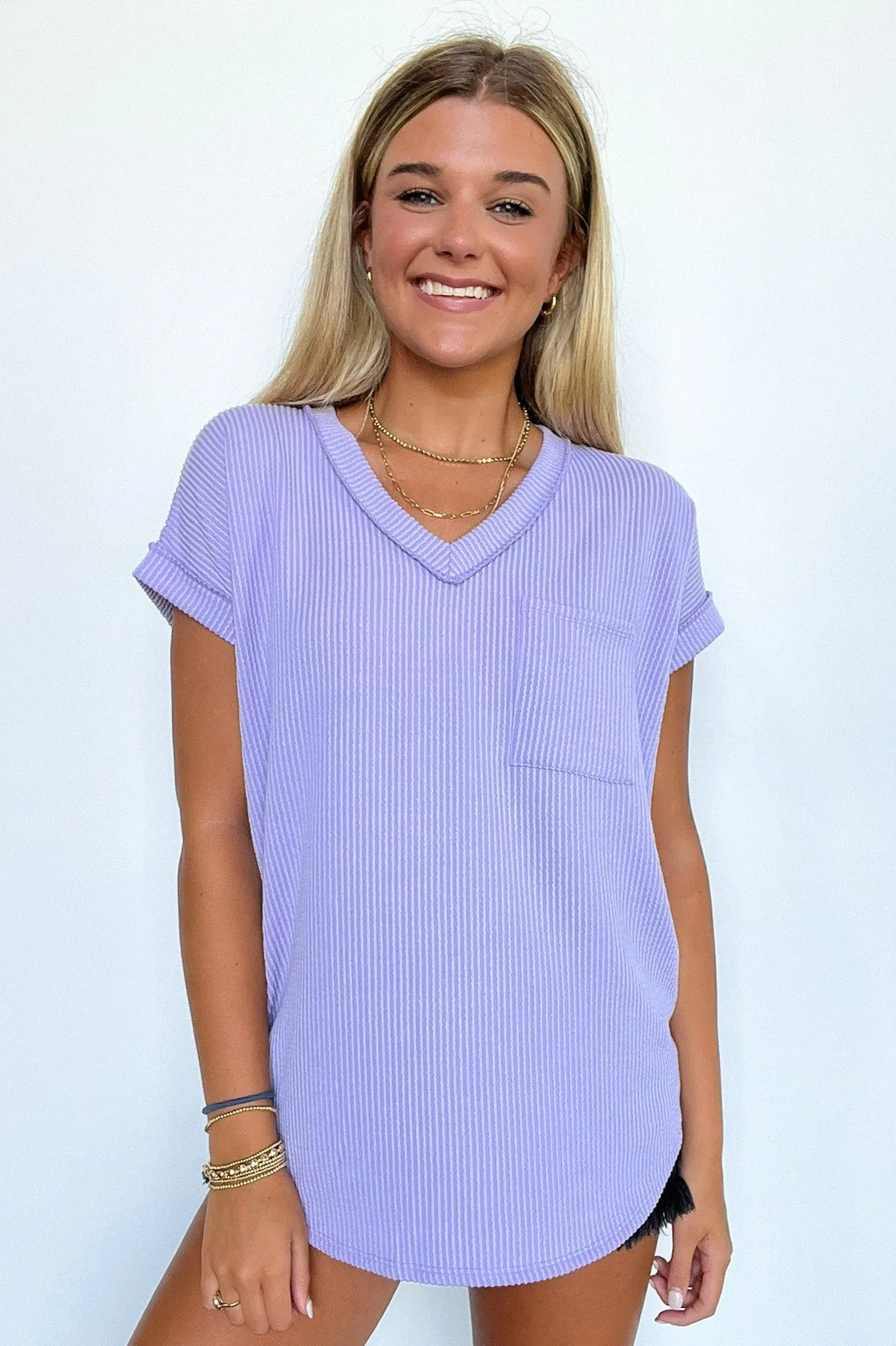Perfect Essential V-Neck Dolman Pocket Top