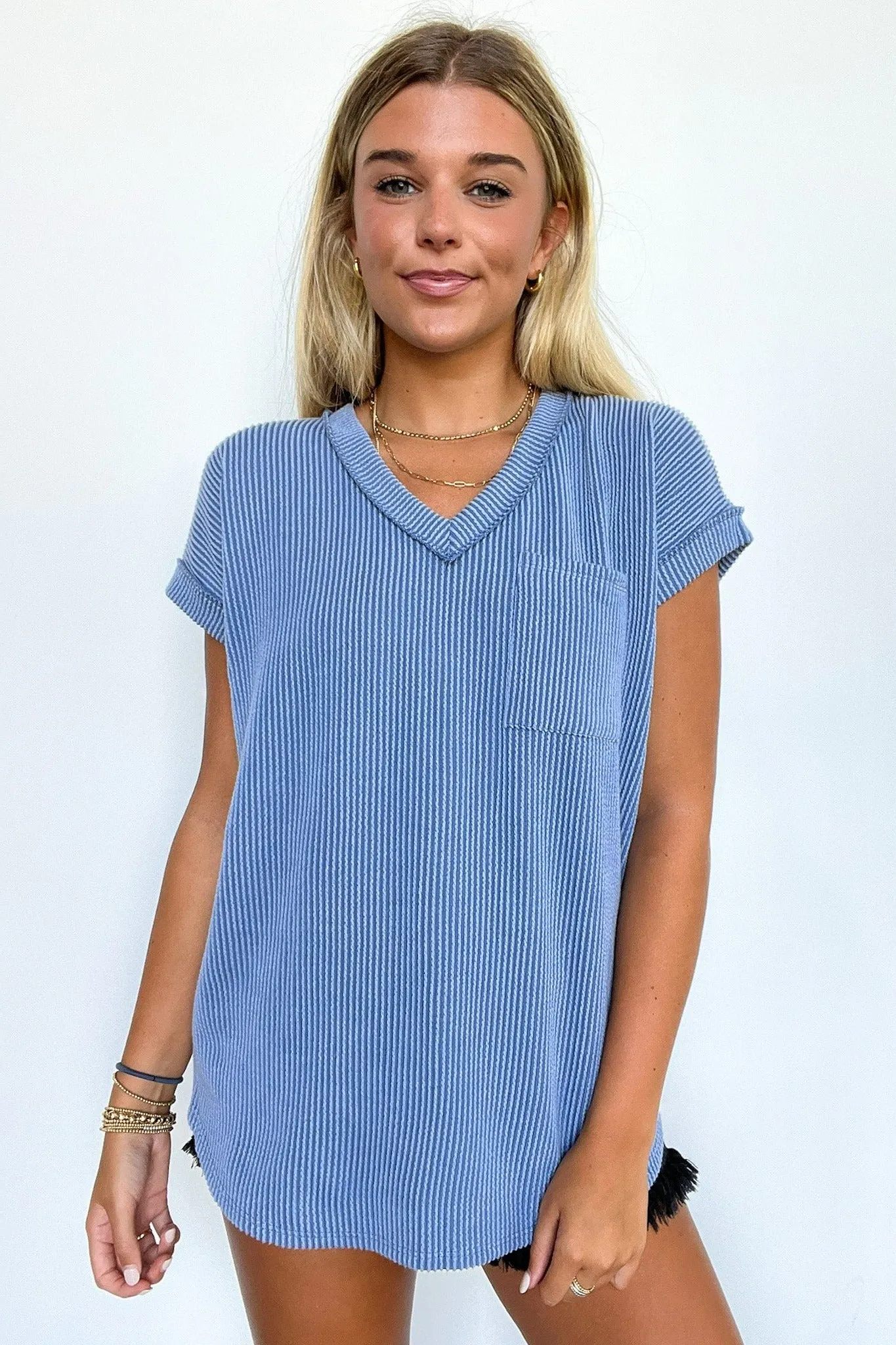 Perfect Essential V-Neck Dolman Pocket Top