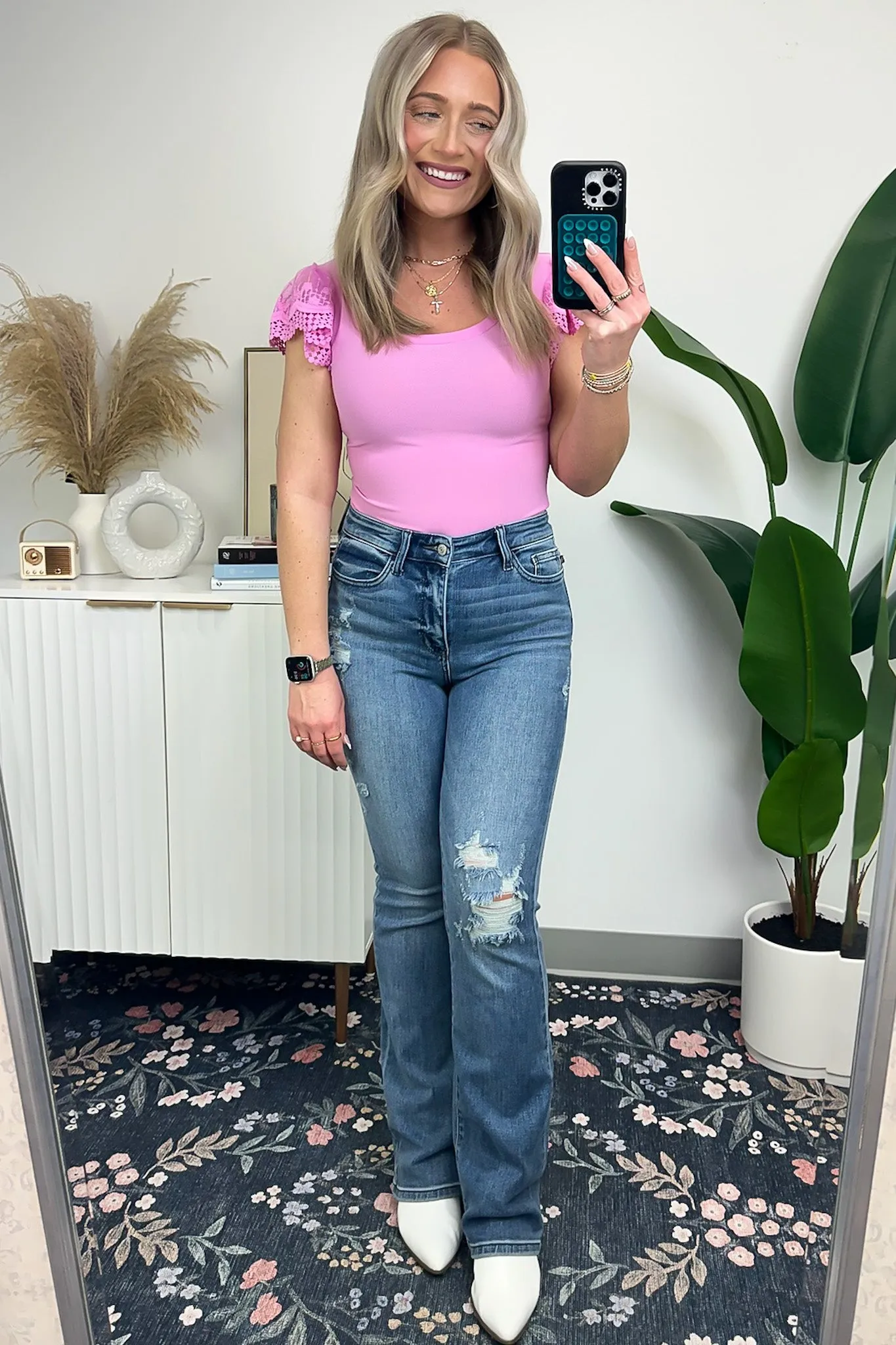 Perfect Expression Lace Sleeve Top - FINAL SALE
