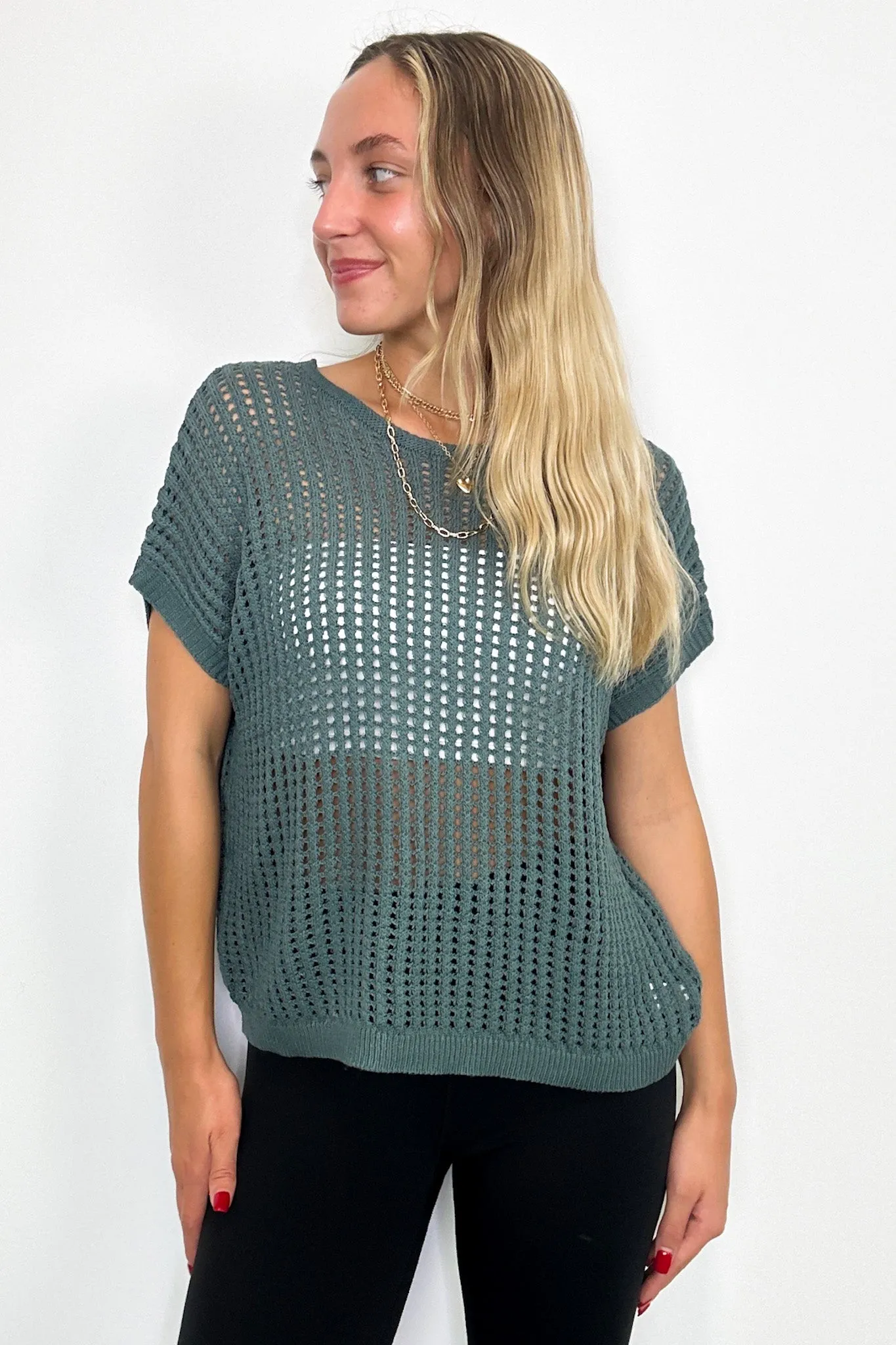 Phoebe Viscose Crochet Knit Top - FINAL SALE