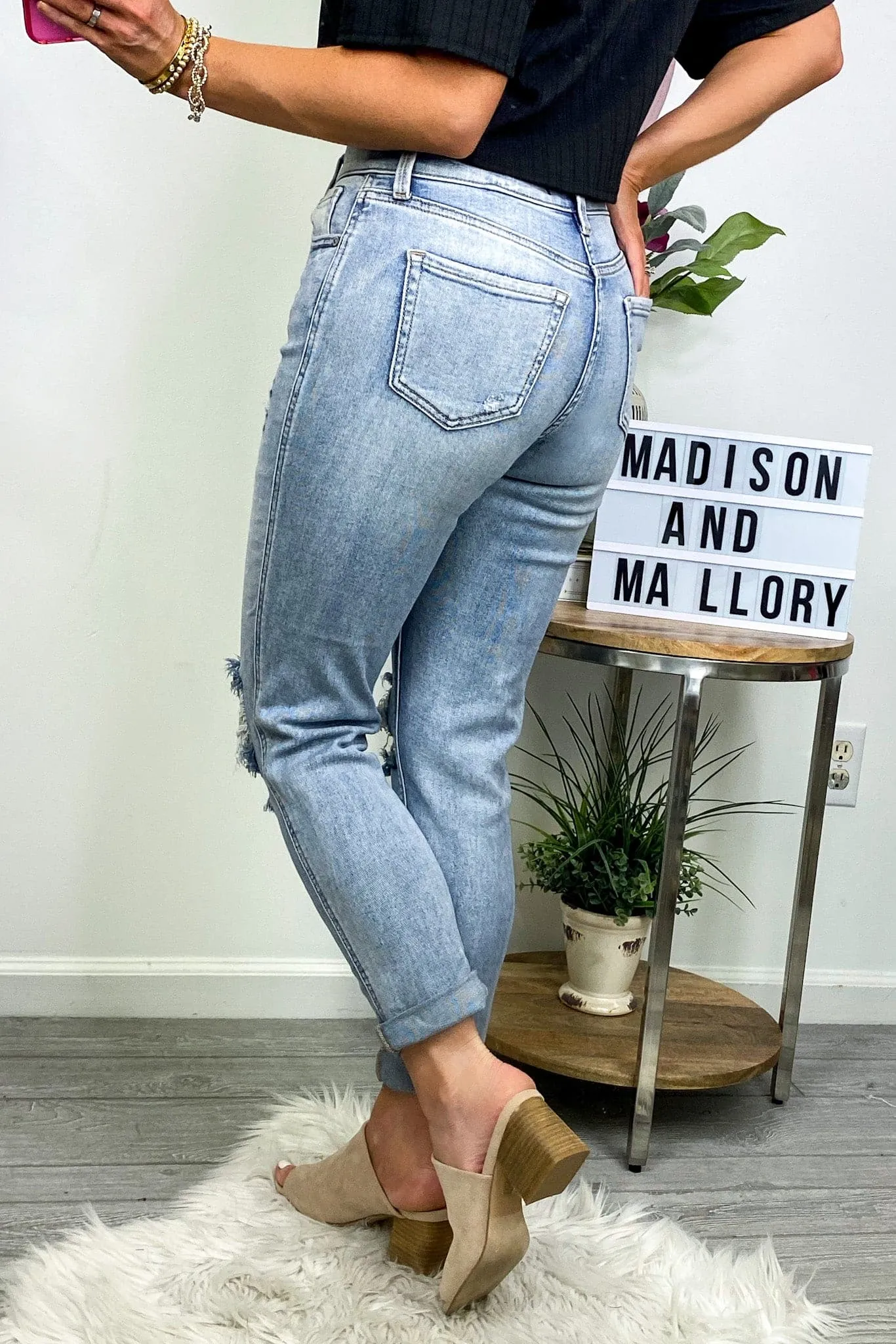 Practice Makes Perfect Distressed Boyfriend Jeans - FINAL SALE
