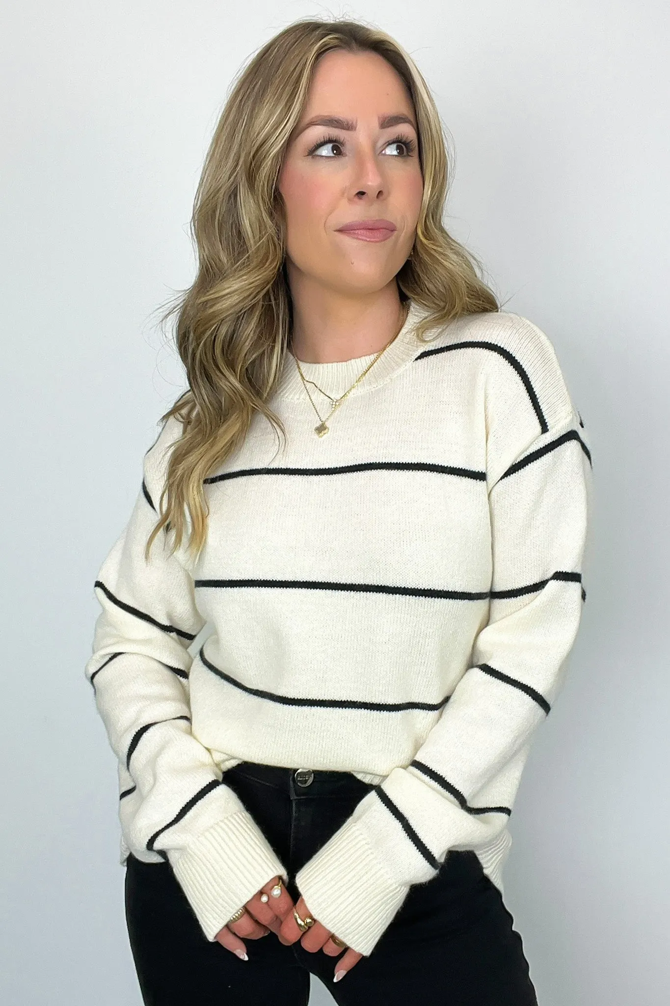 Presley Relaxed Fit Striped Sweater - FINAL SALE