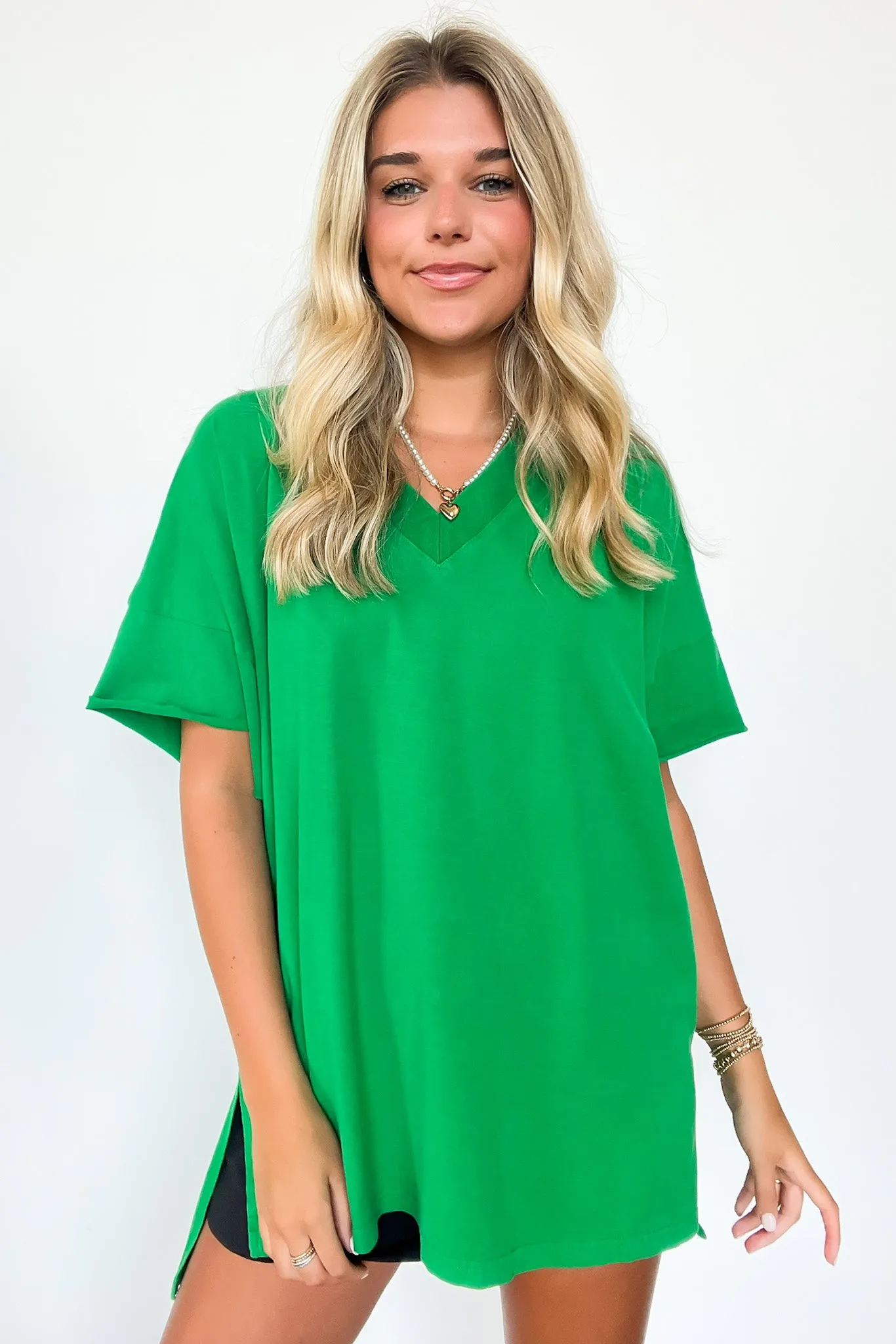 Pretty Potential V-Neck Oversized Top - BACK IN STOCK
