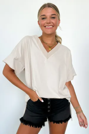Pretty Potential V-Neck Oversized Top - BACK IN STOCK