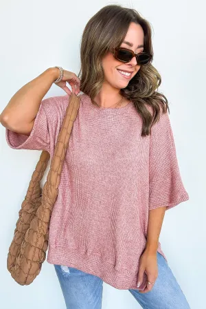 Priscilla Waffle Knit Oversized Top - BACK IN STOCK