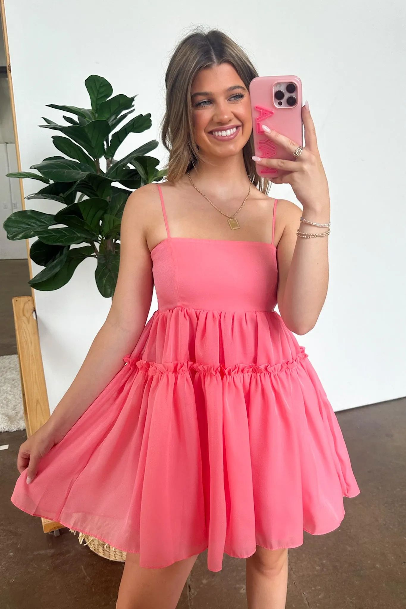 Pristine Presence Smocked Ruffle Dress - FINAL SALE