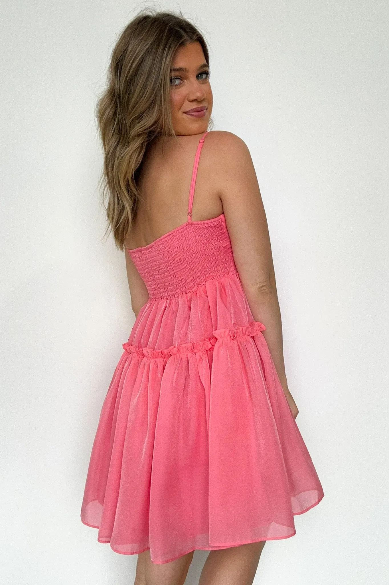 Pristine Presence Smocked Ruffle Dress - FINAL SALE