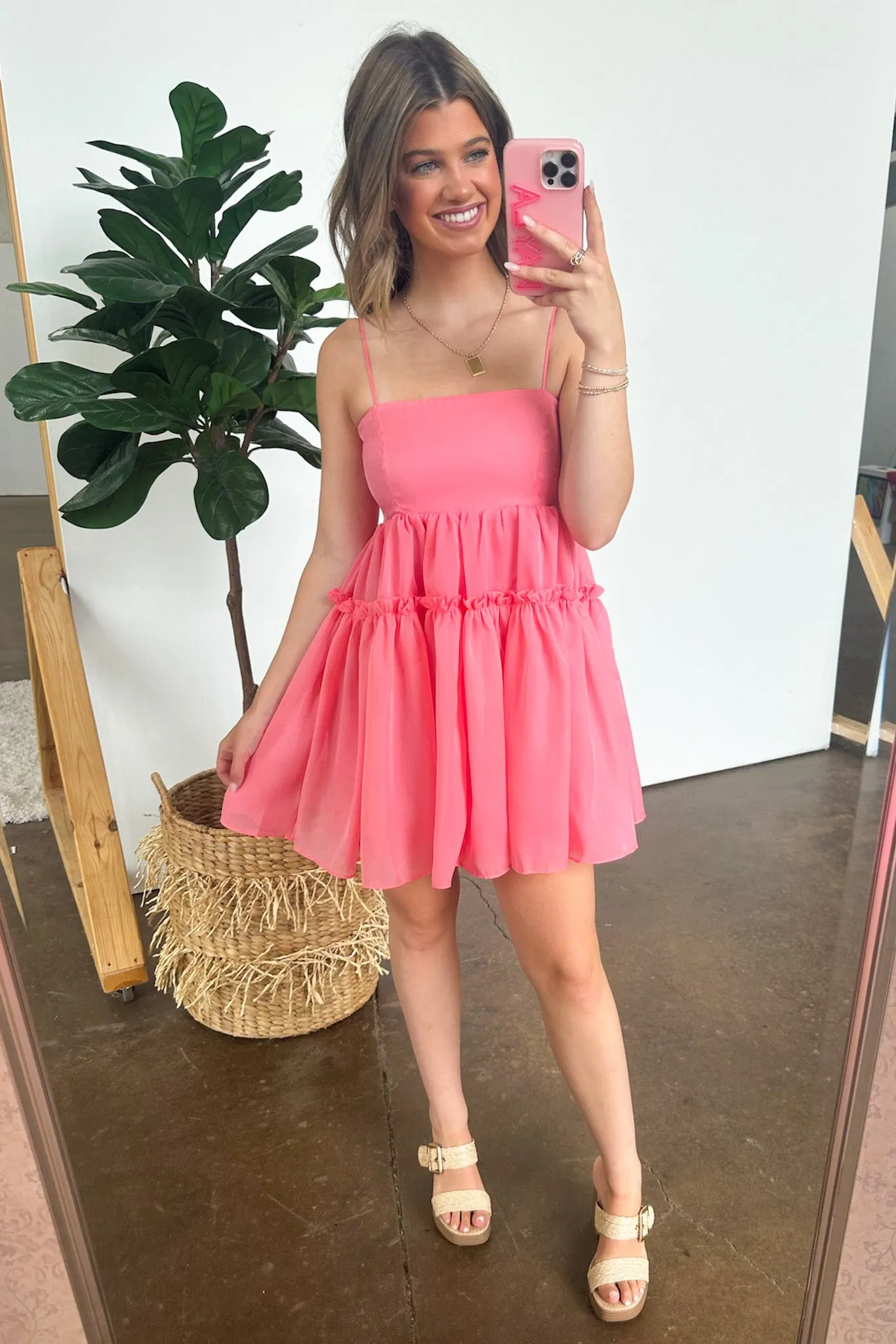 Pristine Presence Smocked Ruffle Dress - FINAL SALE