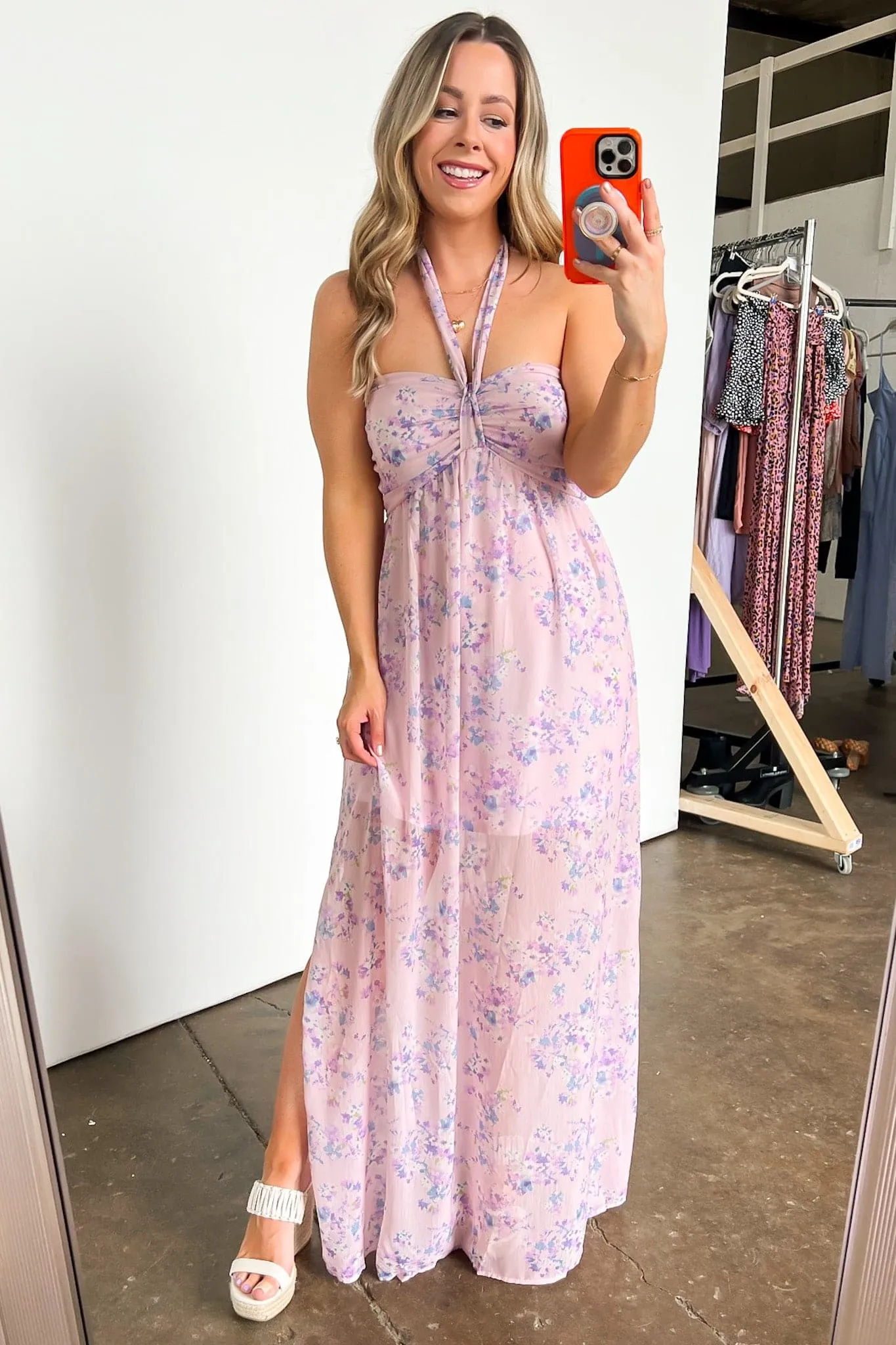 Pursuing Passion Halter Floral Maxi Dress - FINAL SALE