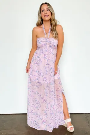 Pursuing Passion Halter Floral Maxi Dress - FINAL SALE
