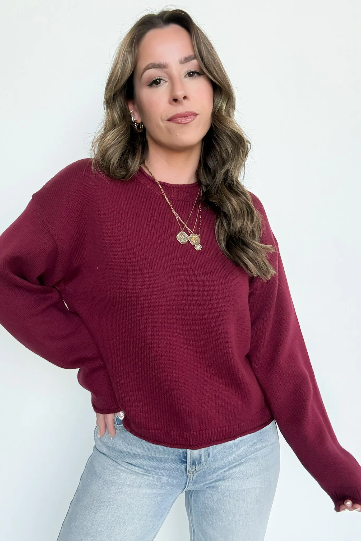 Rebecca Lace Up Back Sweater - FINAL SALE