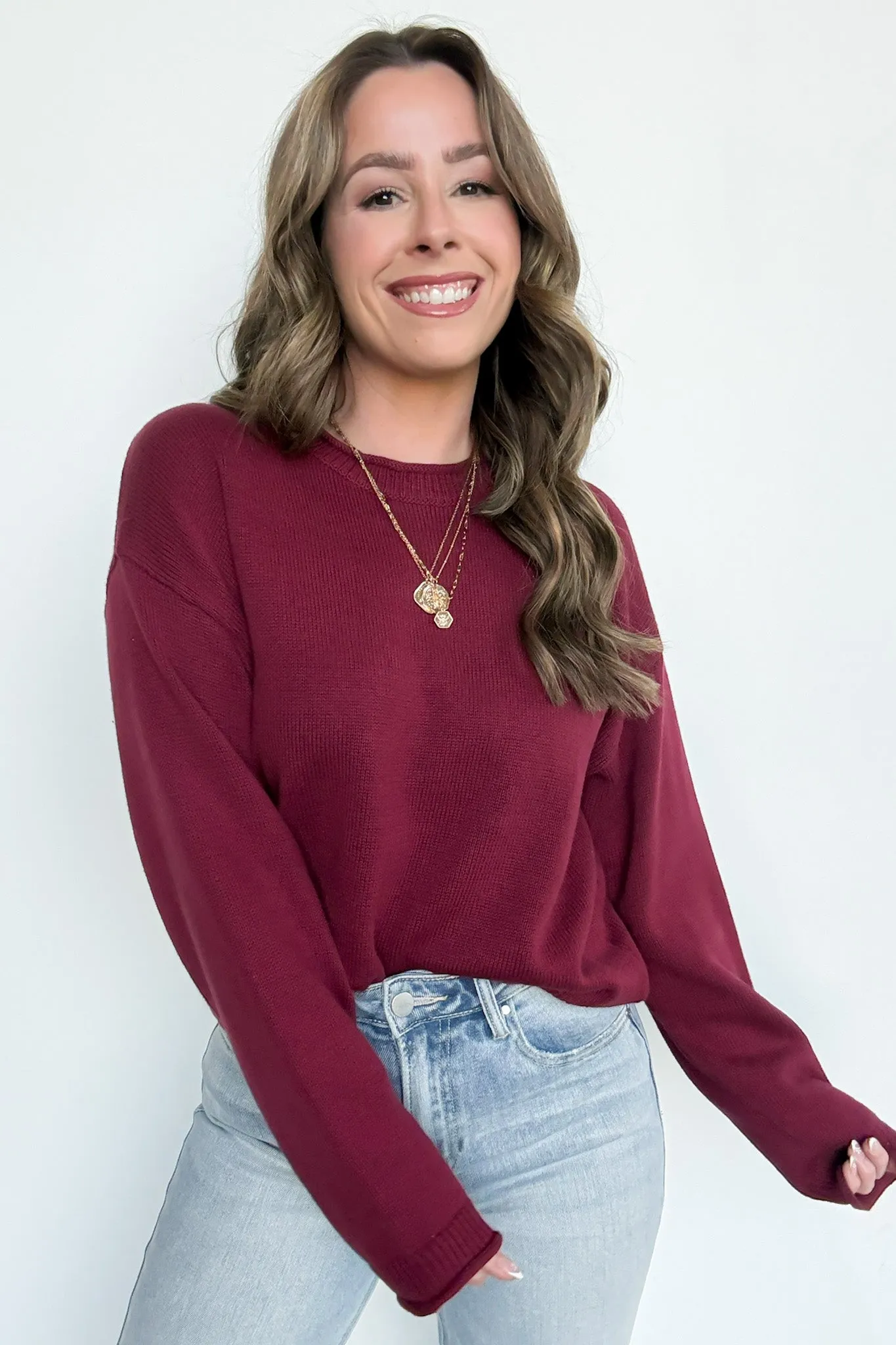 Rebecca Lace Up Back Sweater - FINAL SALE