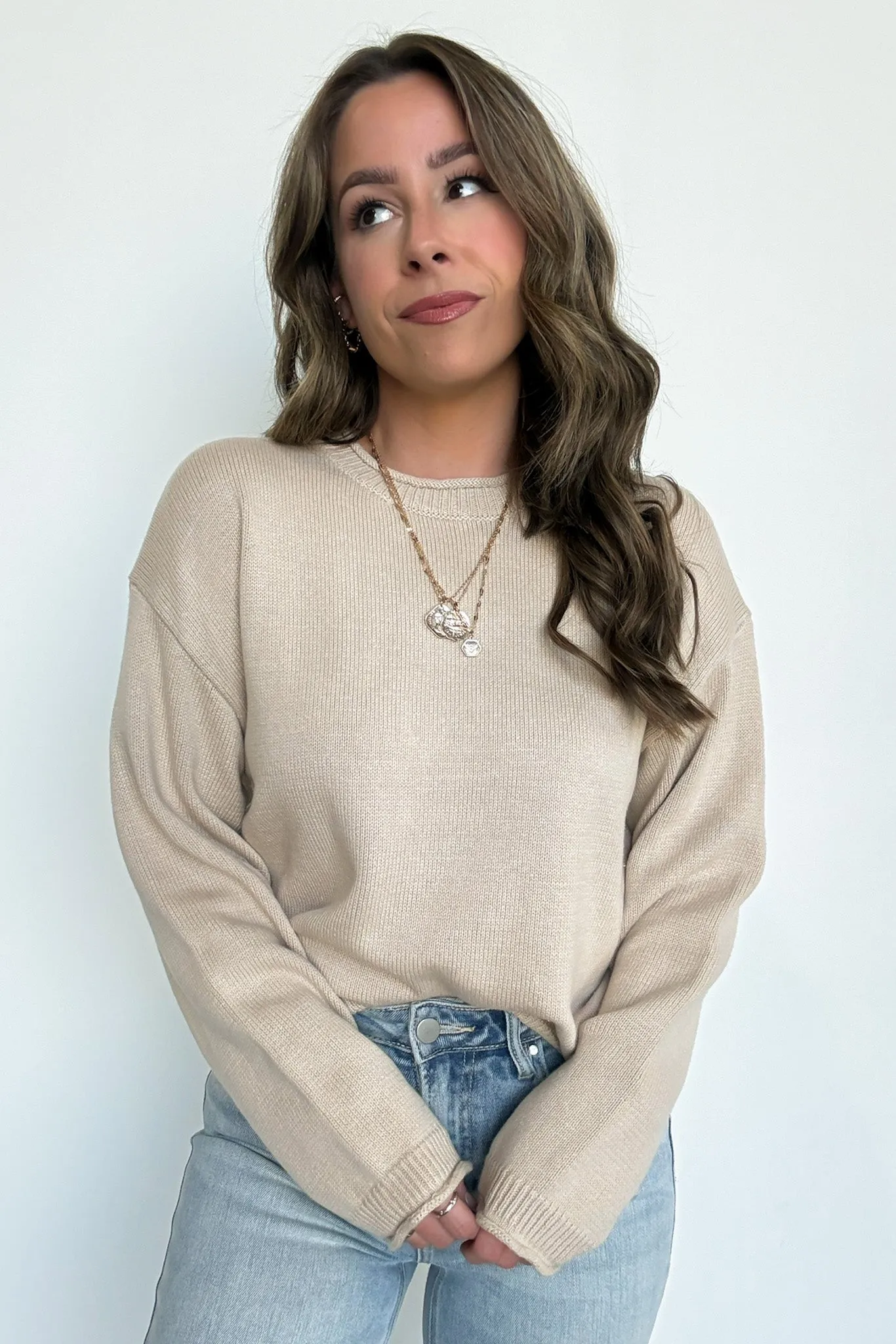 Rebecca Lace Up Back Sweater - FINAL SALE