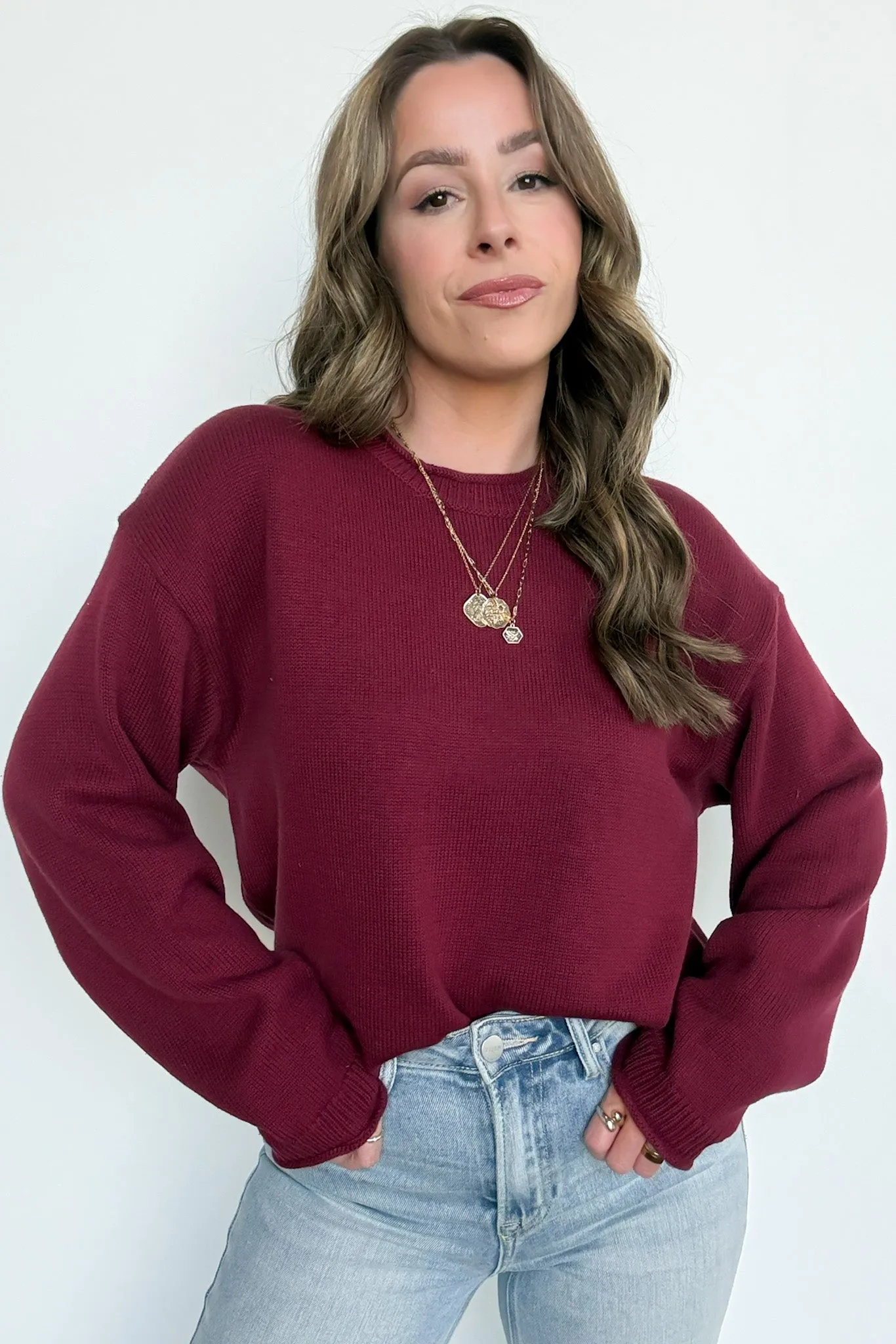 Rebecca Lace Up Back Sweater - FINAL SALE