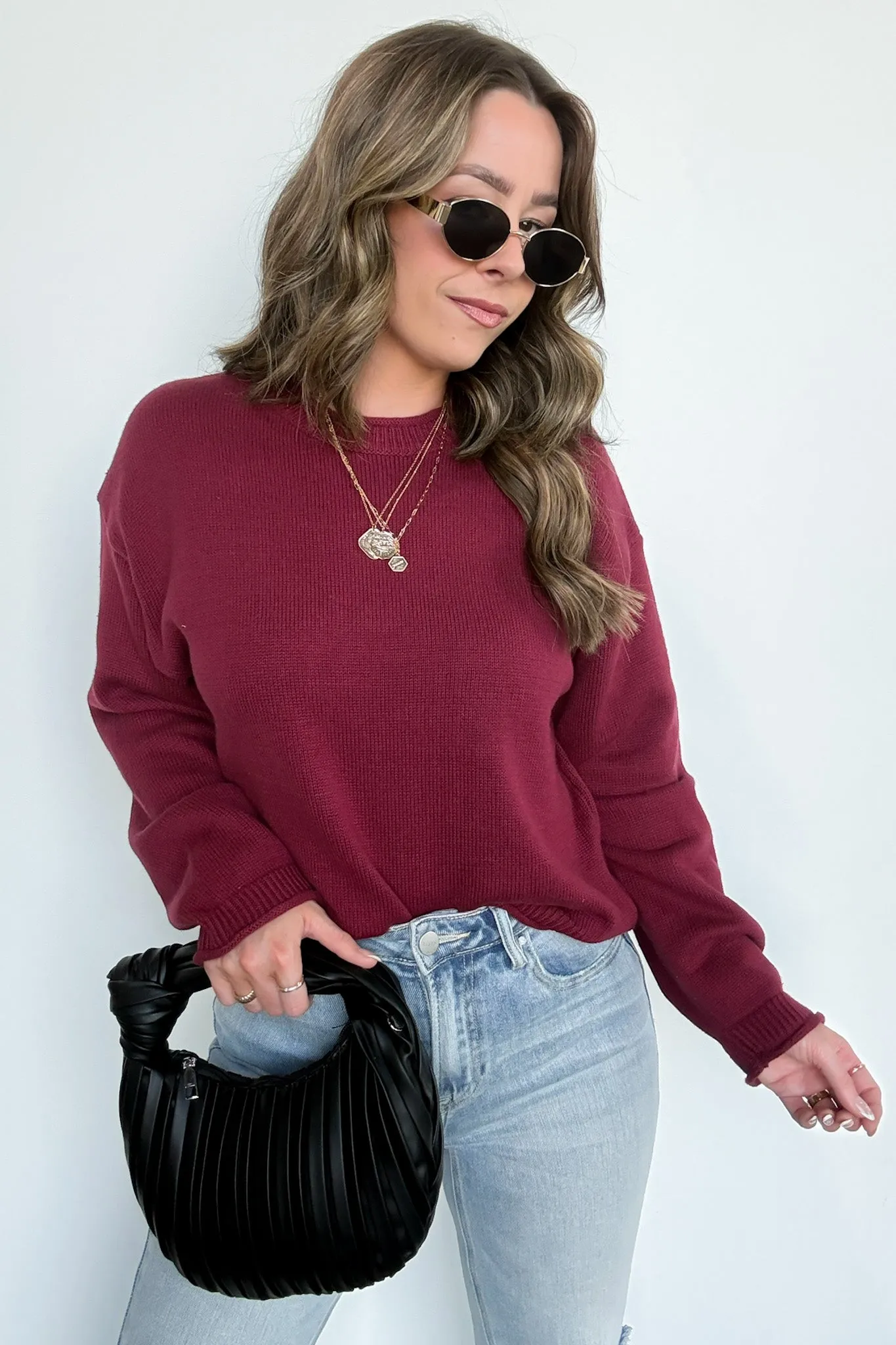 Rebecca Lace Up Back Sweater - FINAL SALE