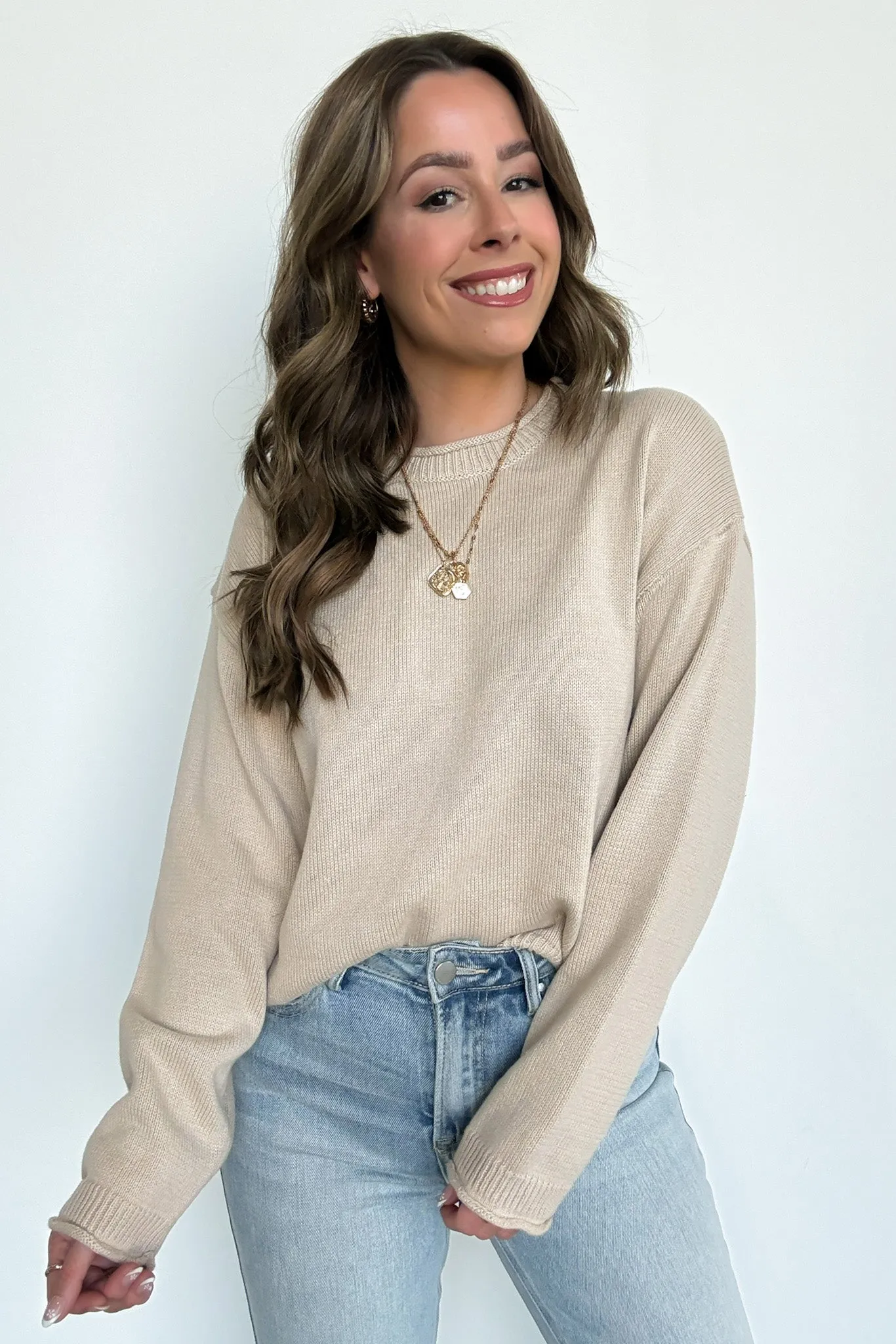 Rebecca Lace Up Back Sweater - FINAL SALE
