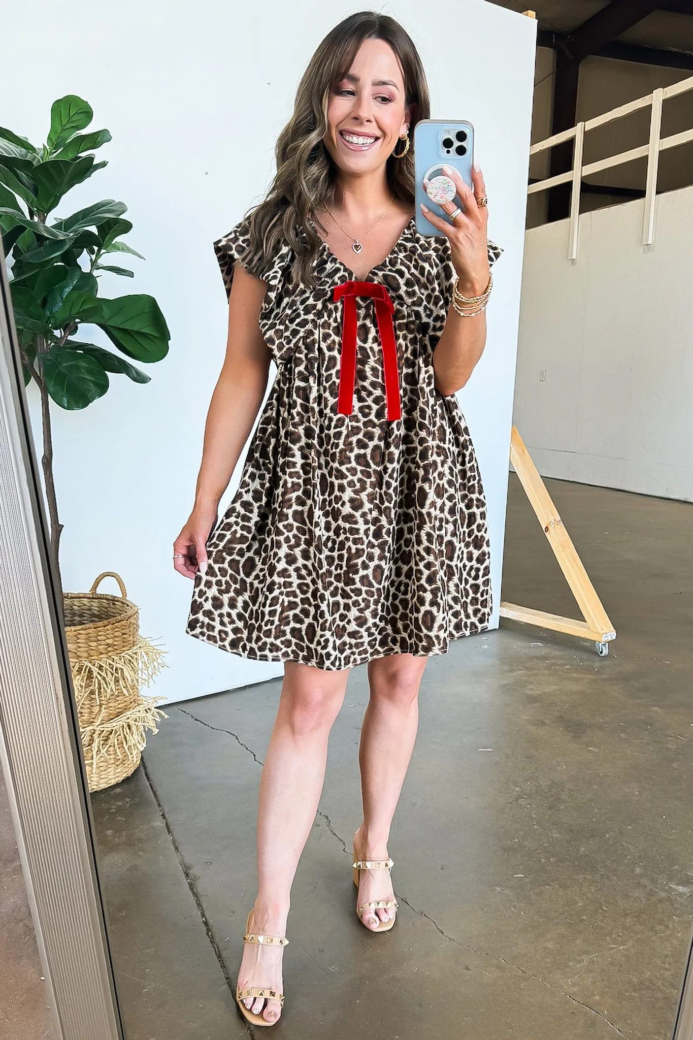 Reema Ruffle Animal Print Dress
