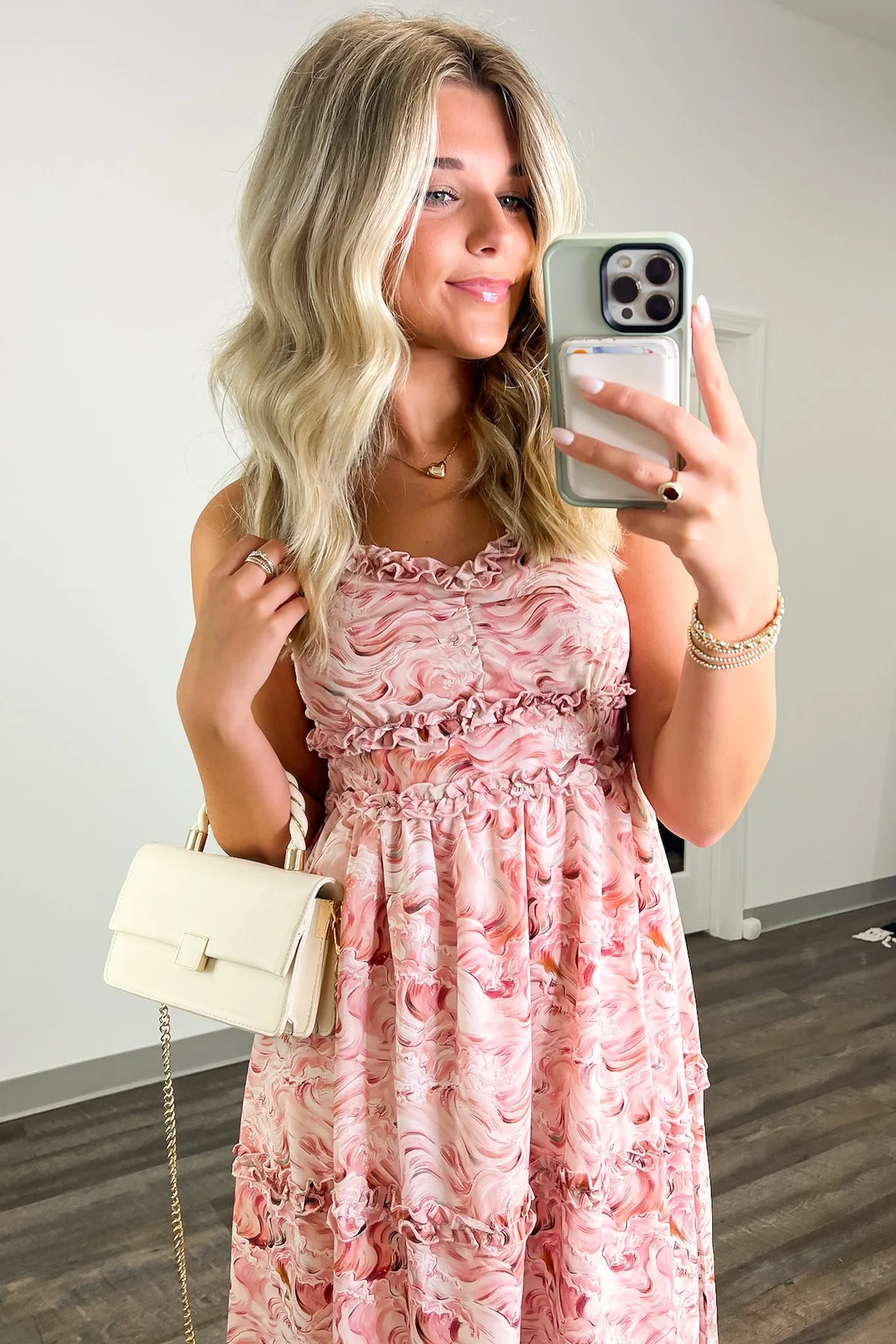 Reesie Abstract Print Ruffle Dress - FINAL SALE