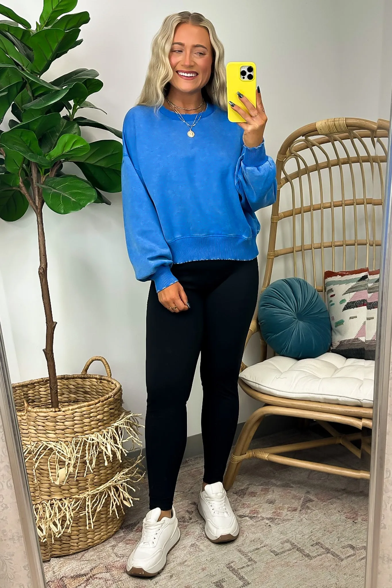Refined Relaxation Acid Wash Pullover - BACK IN STOCK