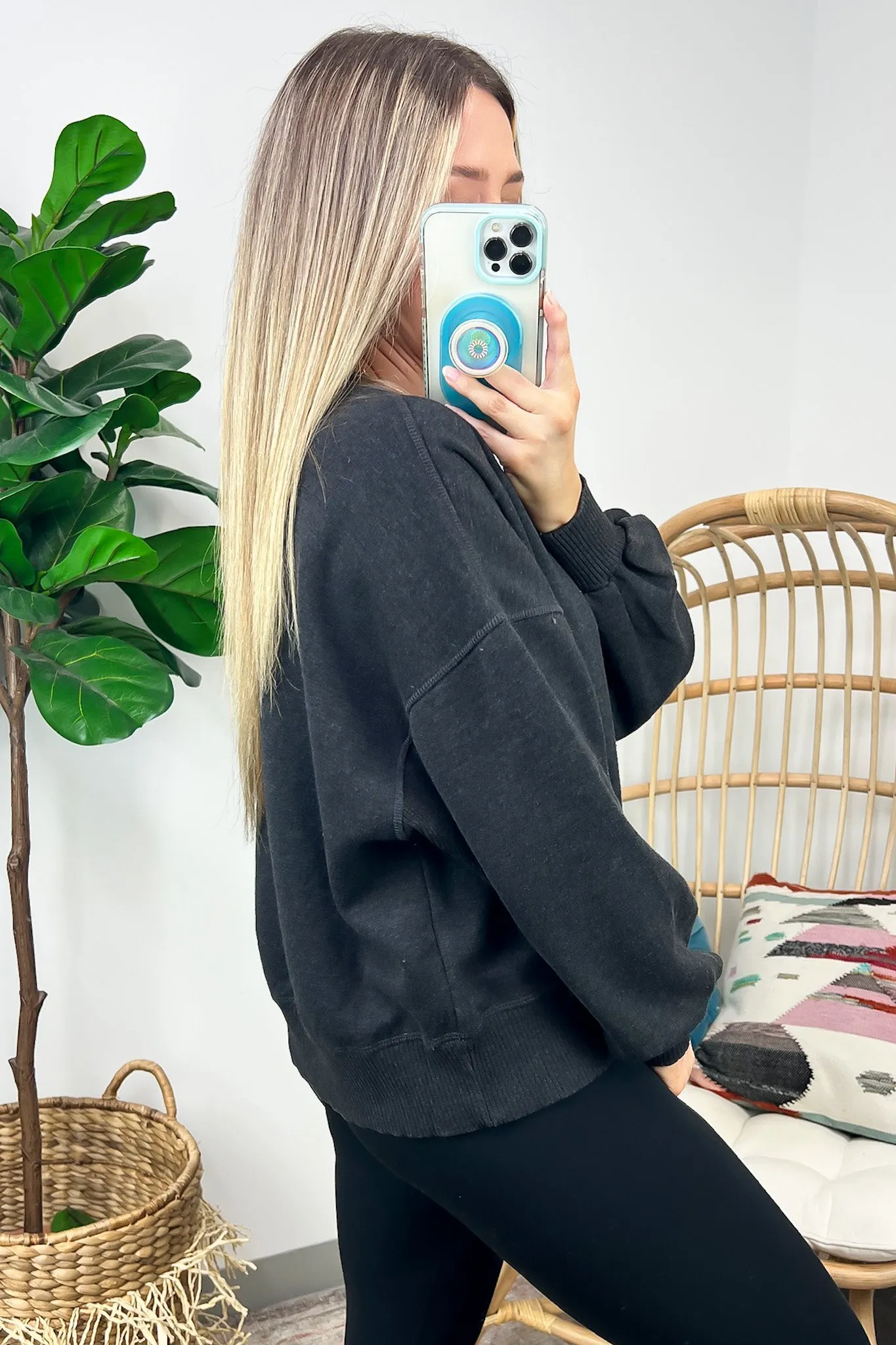 Refined Relaxation Acid Wash Pullover - BACK IN STOCK