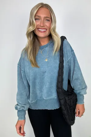 Refined Relaxation Acid Wash Pullover - BACK IN STOCK