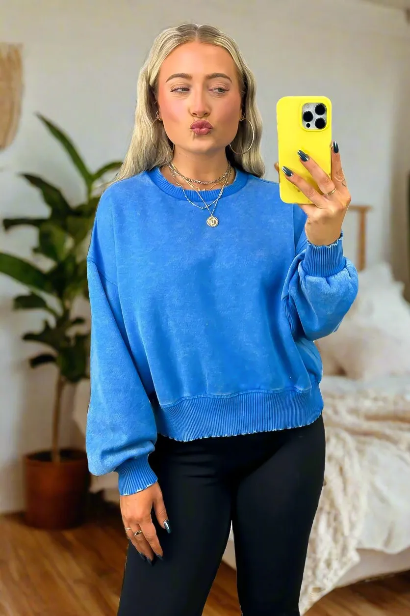 Refined Relaxation Acid Wash Pullover - BACK IN STOCK