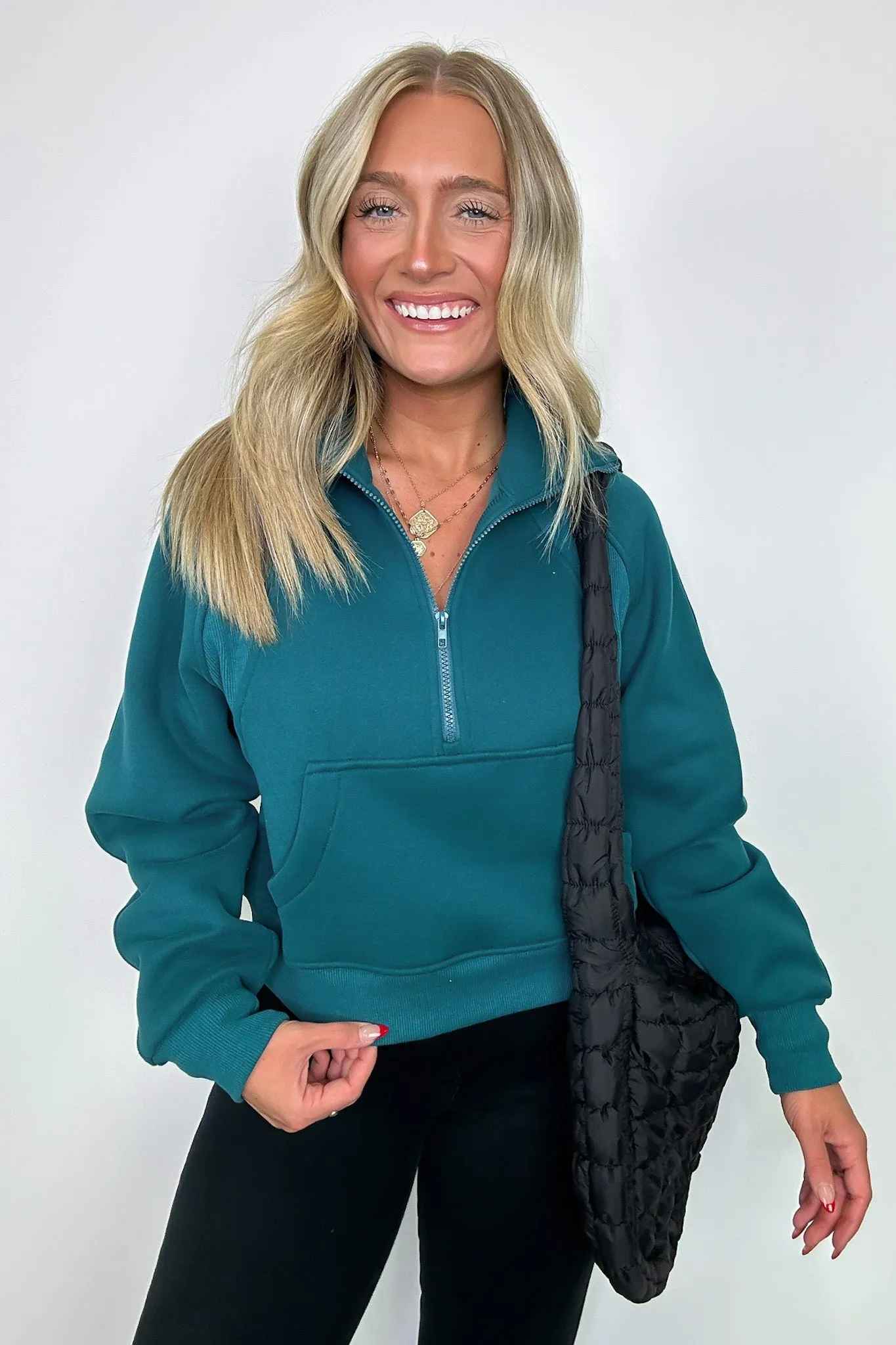 Renelle Funnel Neck Half Zip Pullover - FINAL SALE