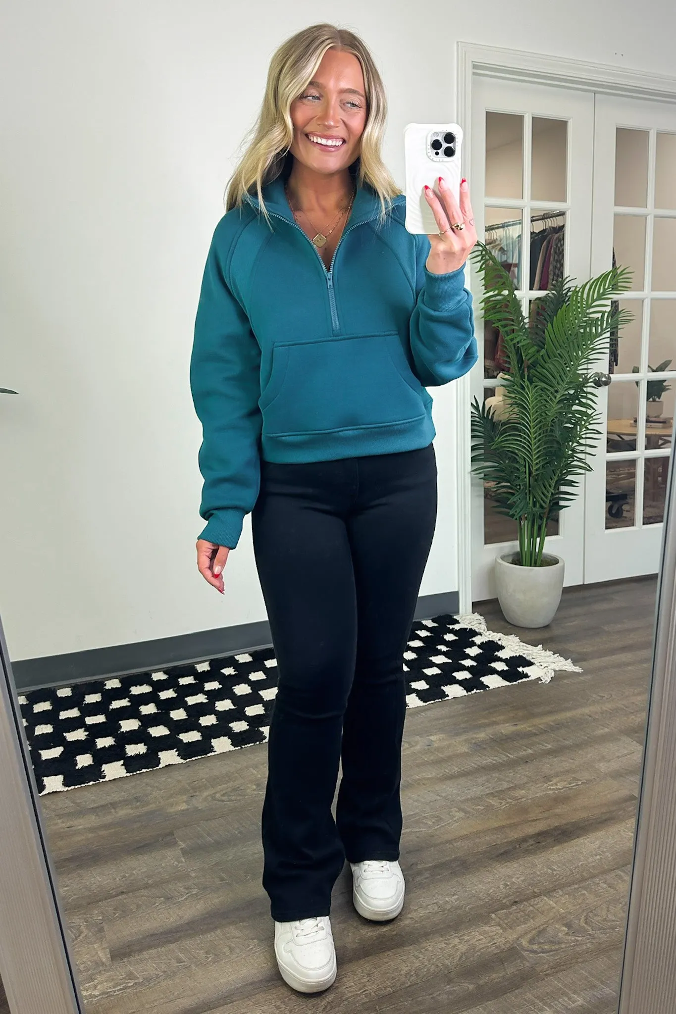 Renelle Funnel Neck Half Zip Pullover - FINAL SALE