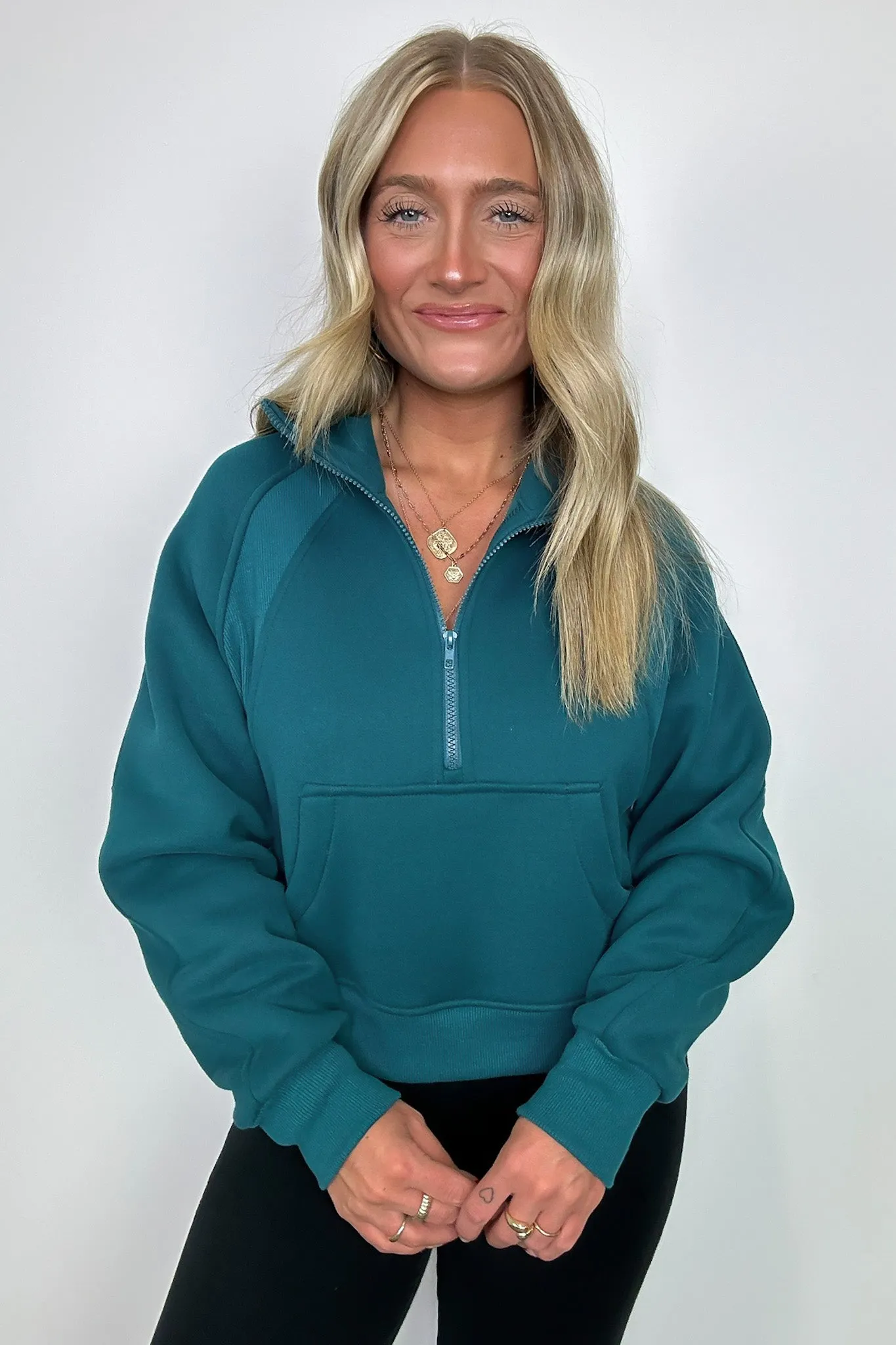 Renelle Funnel Neck Half Zip Pullover - FINAL SALE