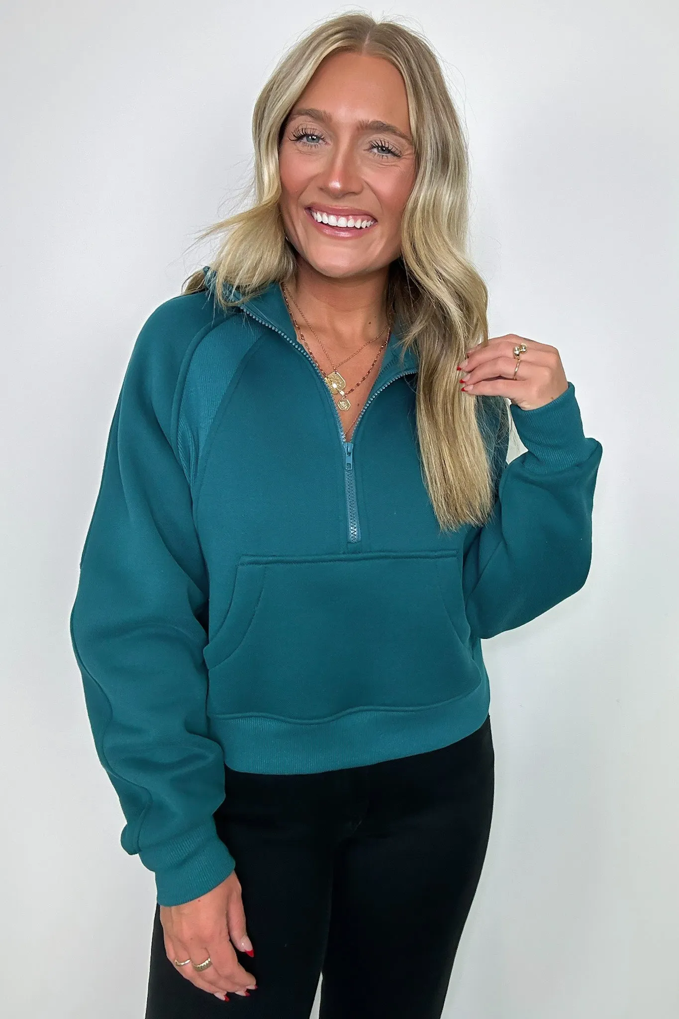 Renelle Funnel Neck Half Zip Pullover - FINAL SALE