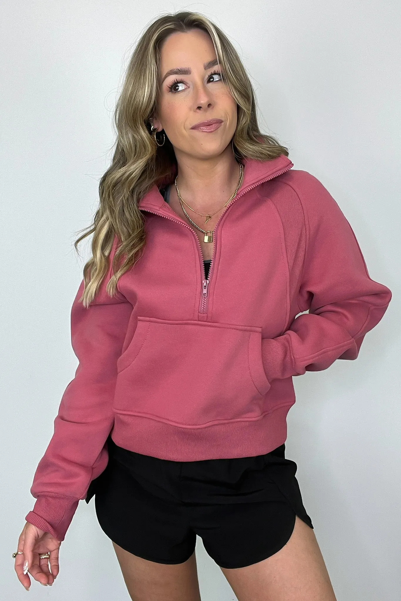 Renelle Funnel Neck Half Zip Pullover - FINAL SALE