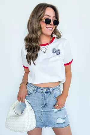 Retro Graphic 85 Ringer Top