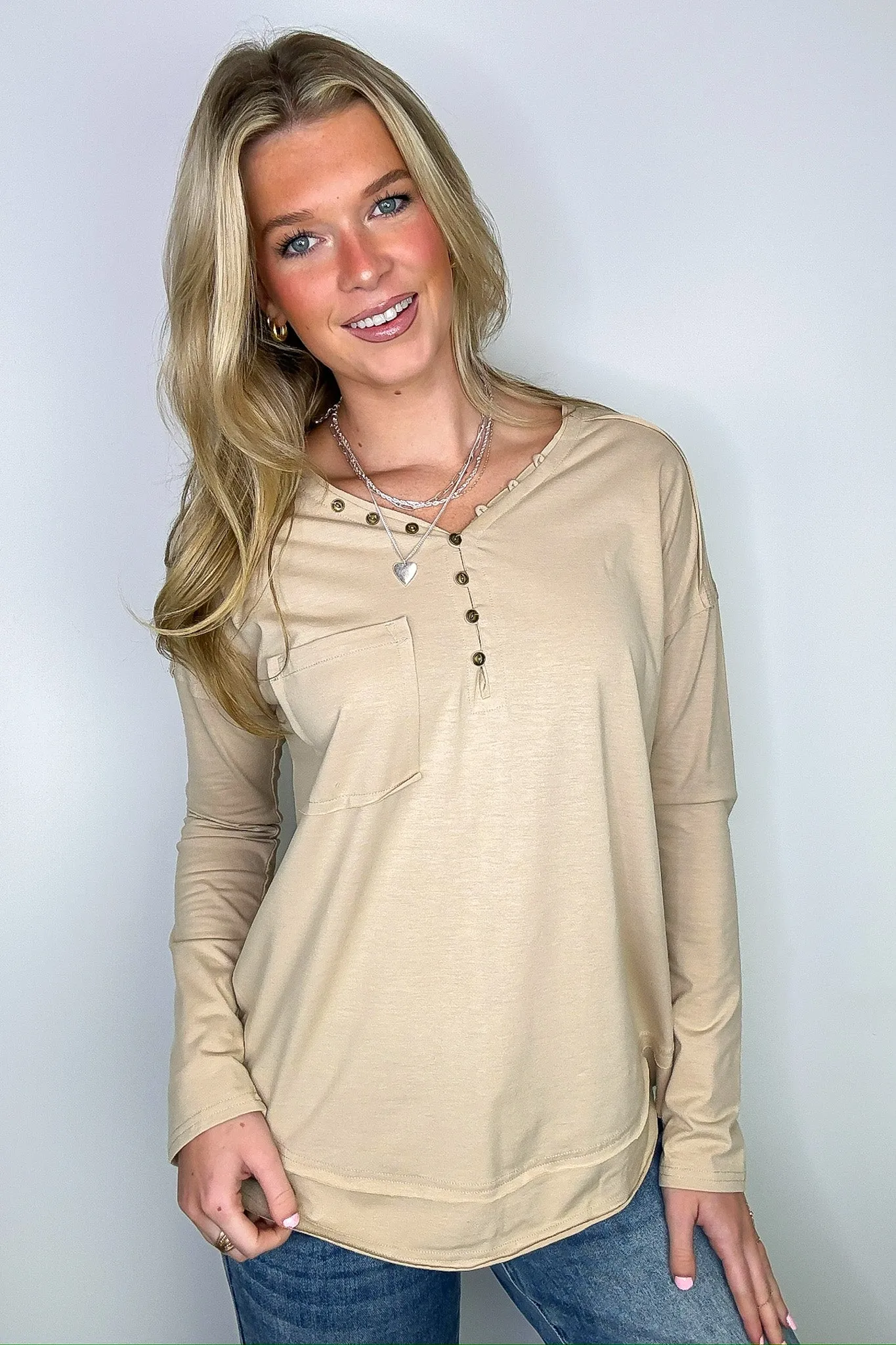Robyn Mineral Washed Henley Top
