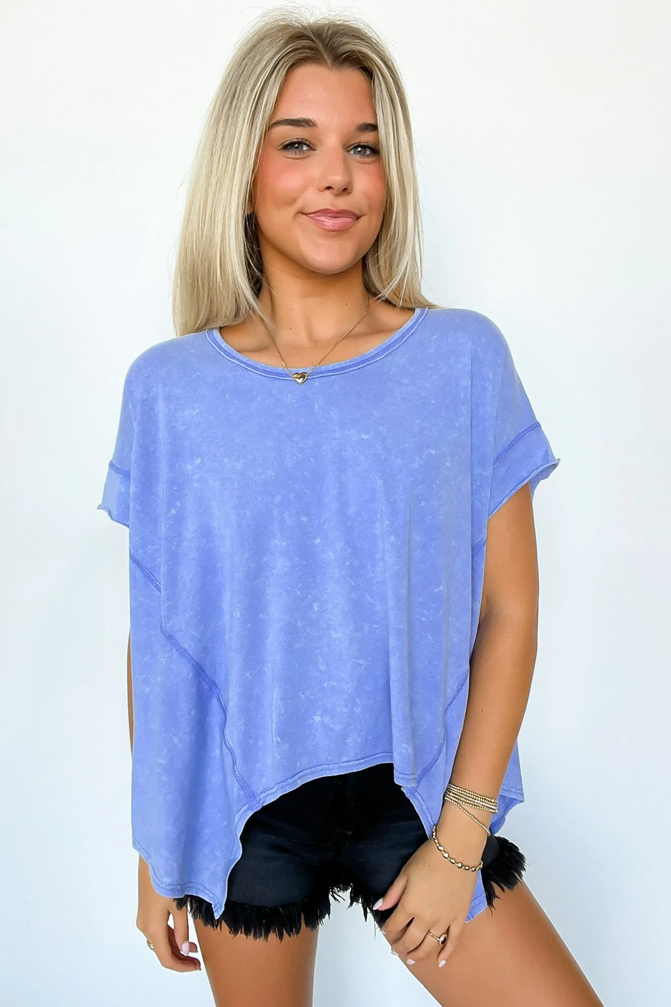 Roni Washed Relaxed Short Sleeve Top - FINAL SALE